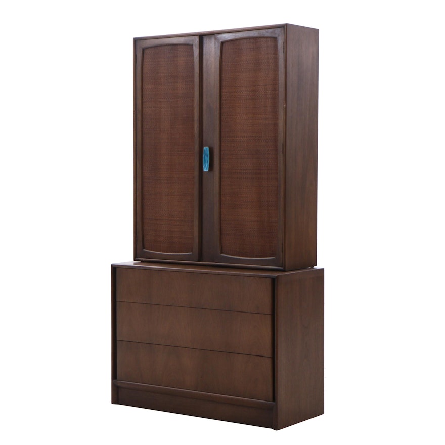 Mount Airy Furniture Mid Century Modern Walnut China Cabinet