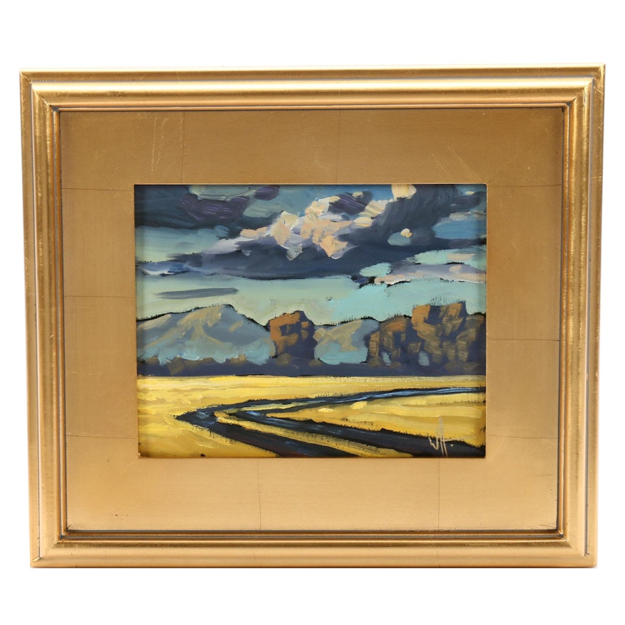 William Hawkins Landscape Oil Painting