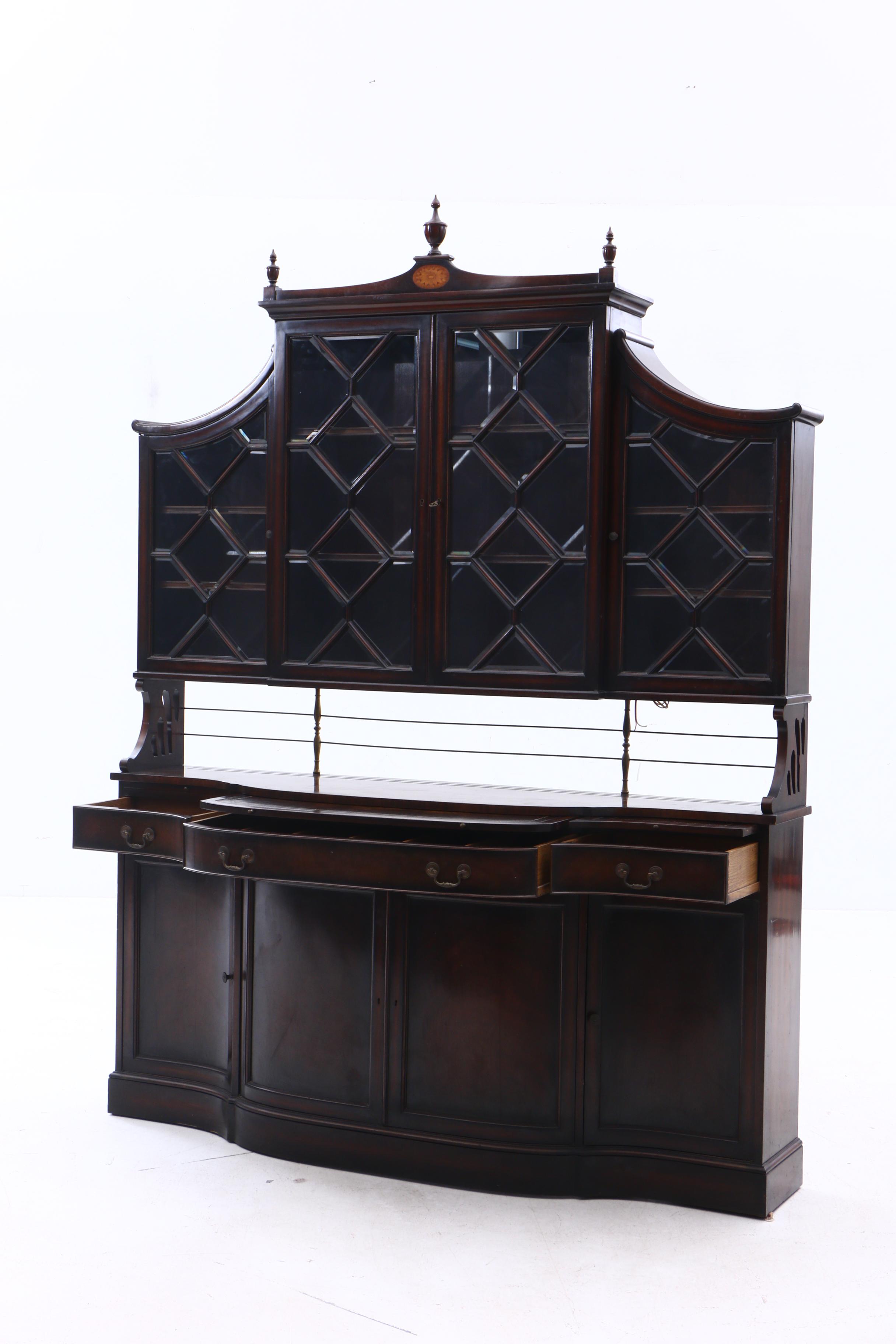 Maslow Freen Chinese Chippendale China Cabinet, 1940's