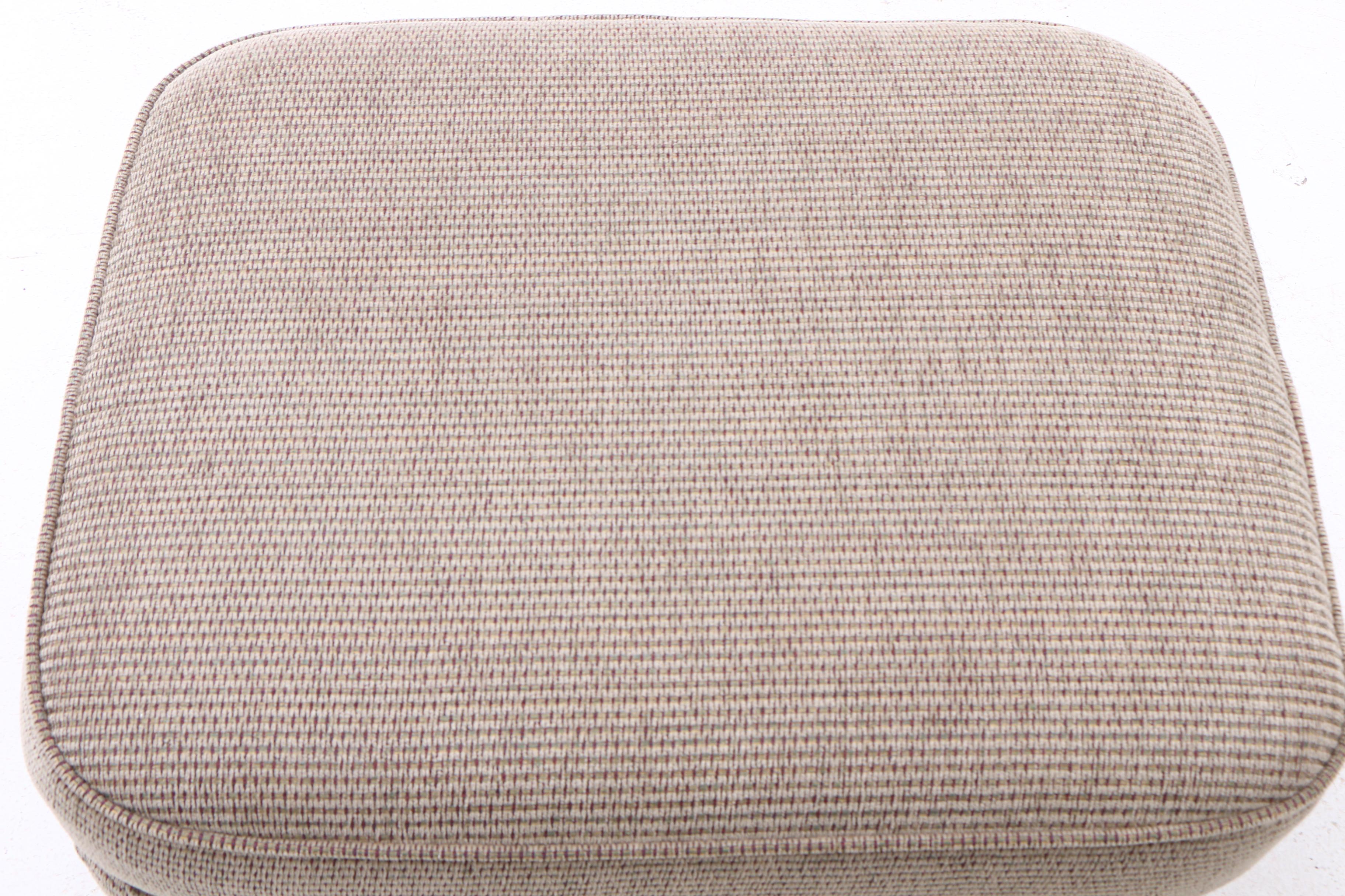 Contemporary Upholstered Button Tufted Arm Chair with Ottoman by Flexsteel