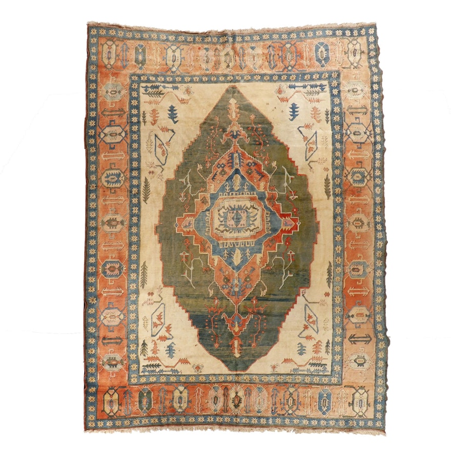 Hand-Knotted Turkish Konya Wool Room Sized Rug