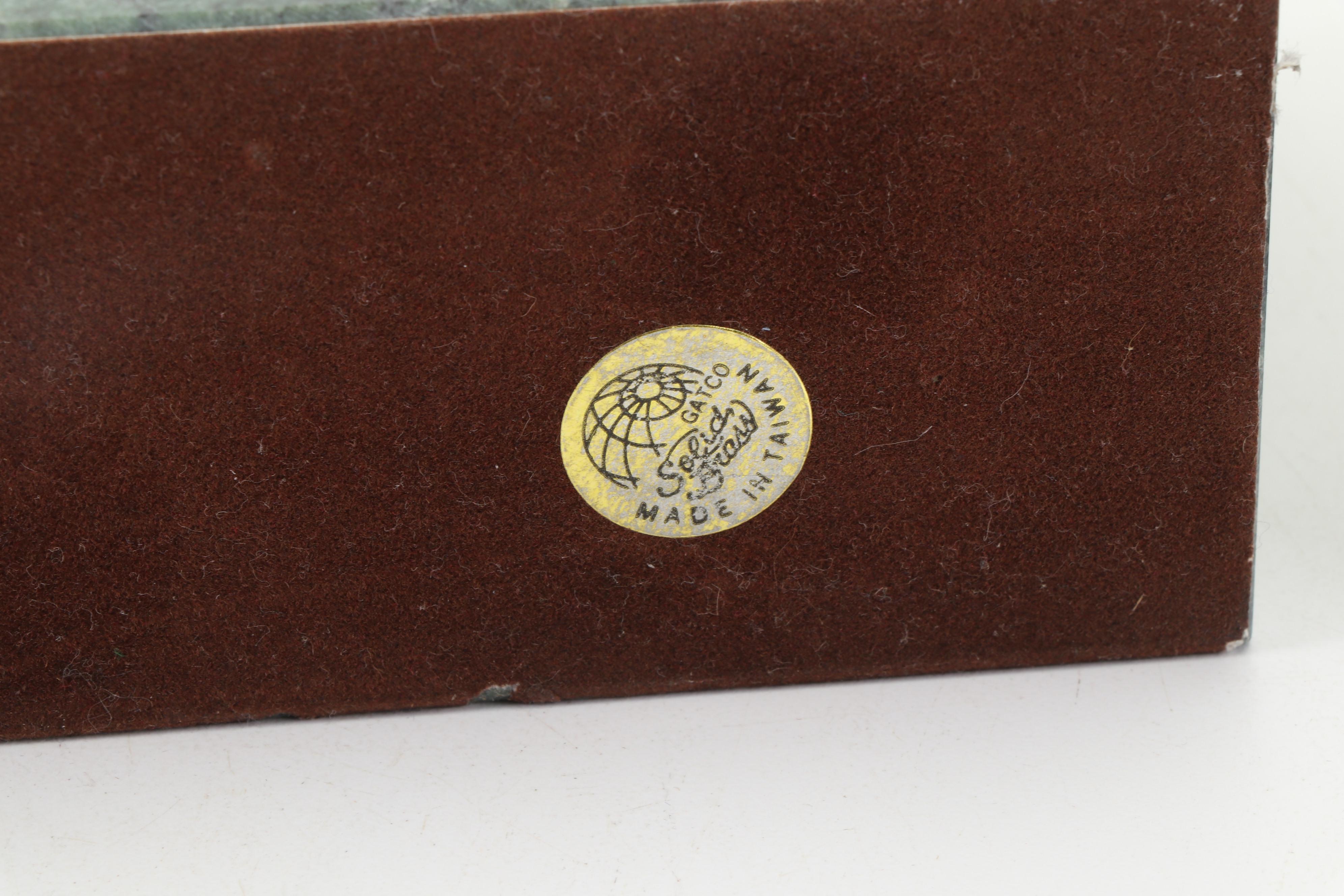 Gatco Brass and Marble Bear and Bull Bookends