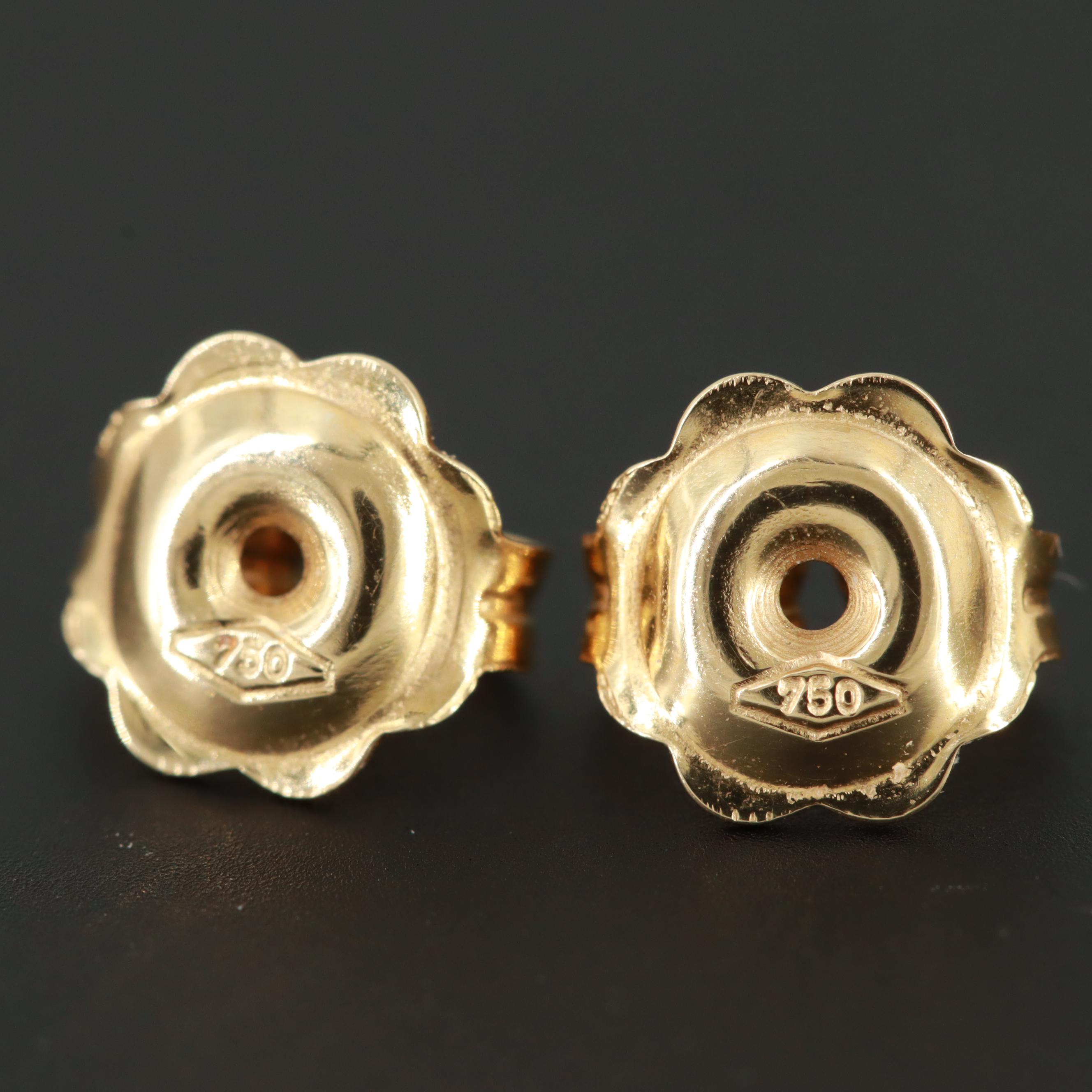 Roberto Coin "Elephantino" 18K Yellow Gold Diamond Double Disc Dangle Earrings