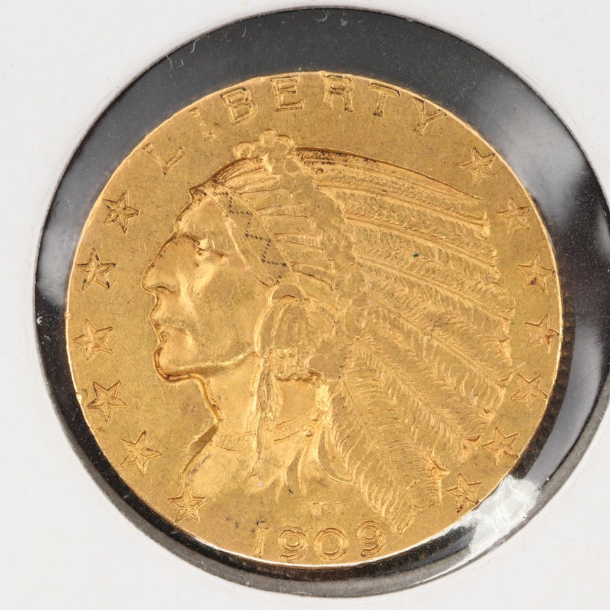 1909 Indian Head $5 Gold Coin