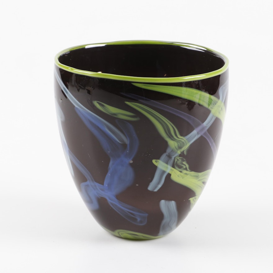 Garcia Art Glass Hand Blown Vase