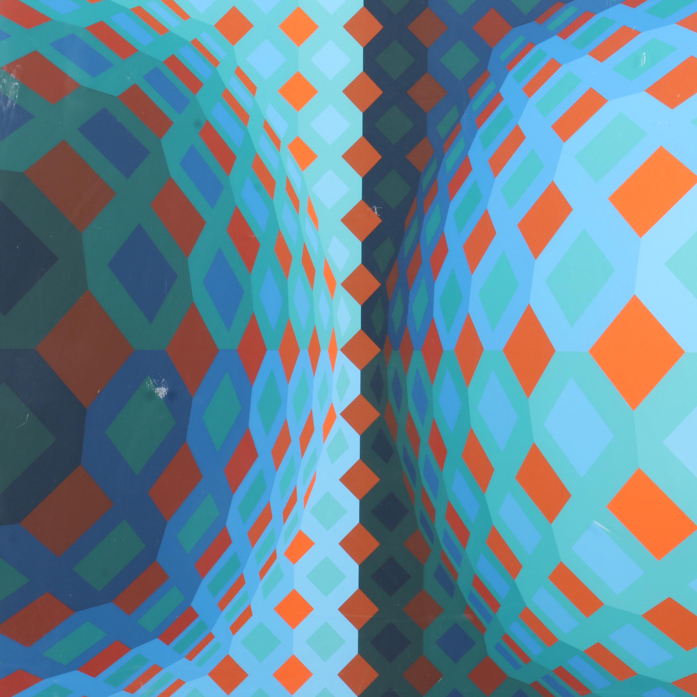 Victor Vasarely Serigraph "Gaia vy-47 B"