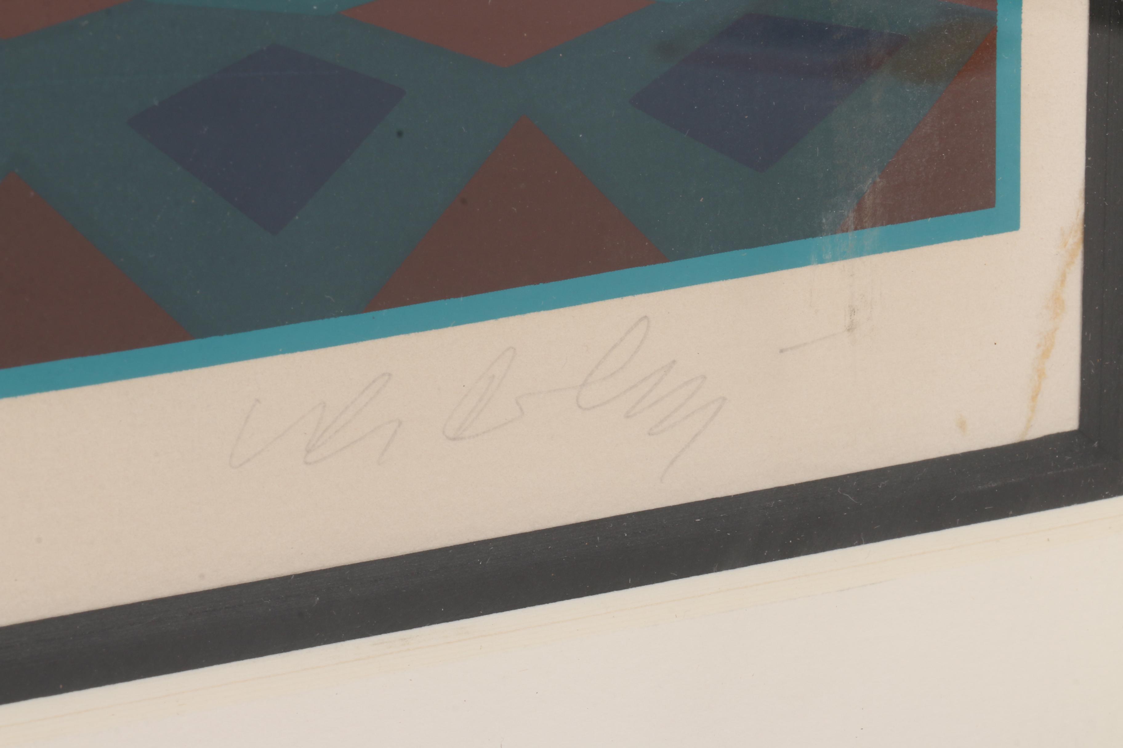 Victor Vasarely Serigraph "Gaia vy-47 B"