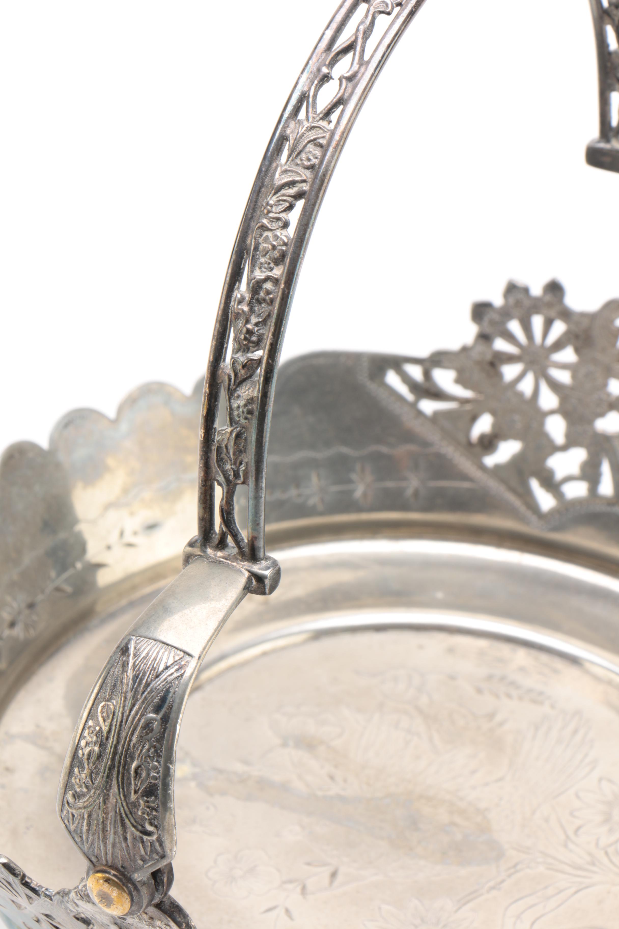 Wilcox Aesthetic Movement Silver Plate Basket, Late Victorian