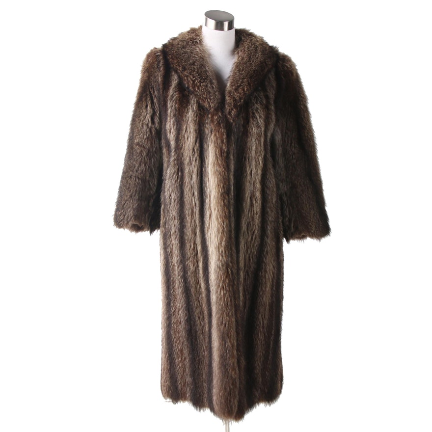 Blum's Vogue Chicago Racoon Fur Coat, Vintage