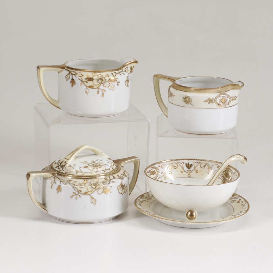 Japanese Nippon Porcelain Serveware, Late 19th Century