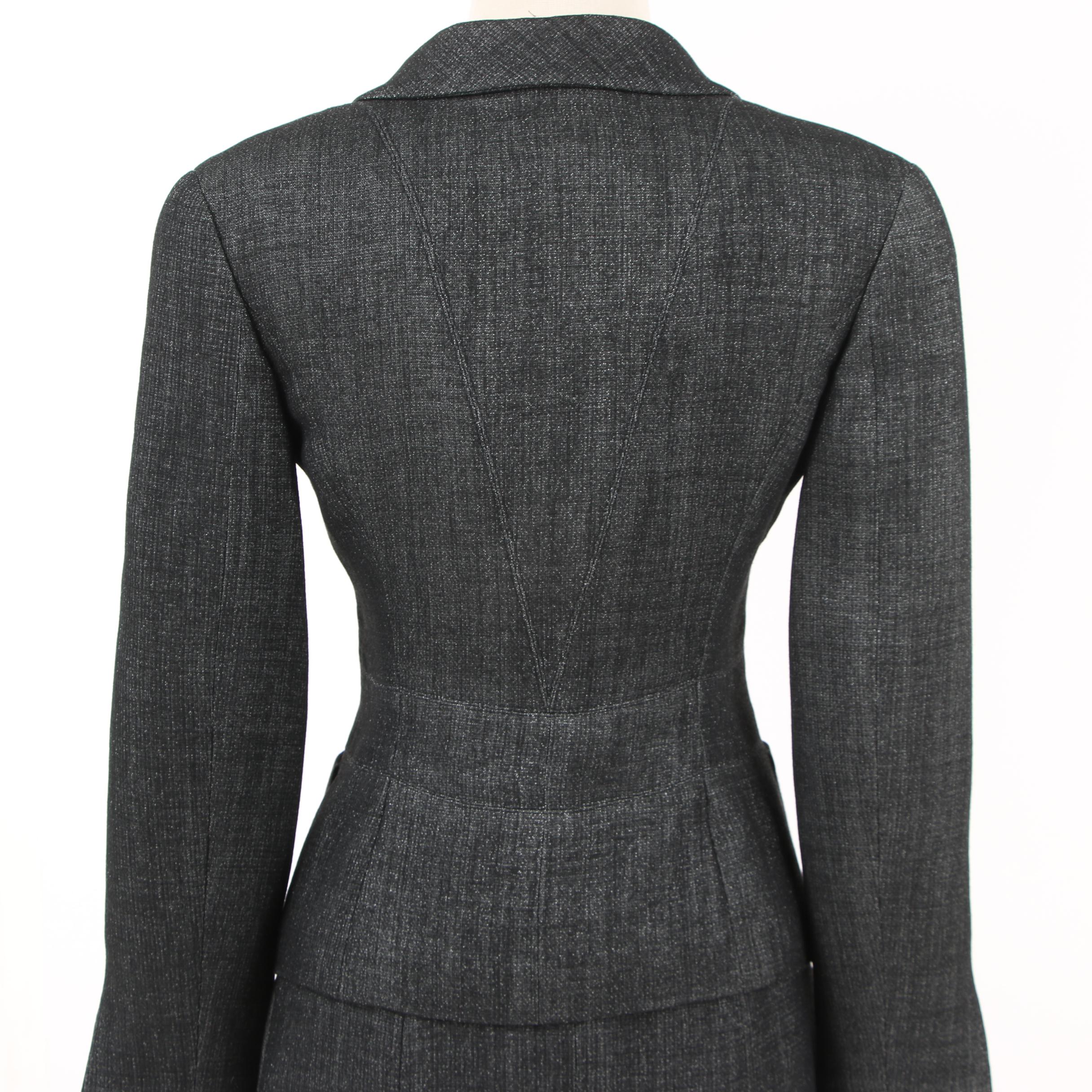 Chanel Charcoal Grey Skirt Suit, Made in France