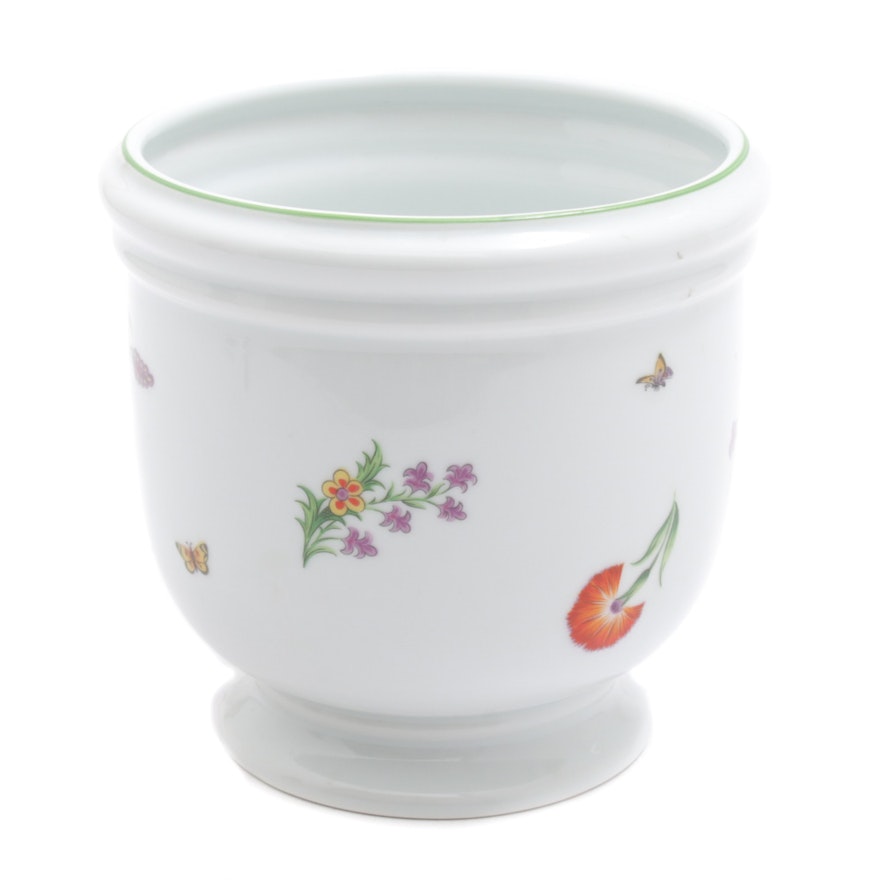 Tiffany & Co. for Limoges France "Tiffany Garden" Porcelain Cache Pot