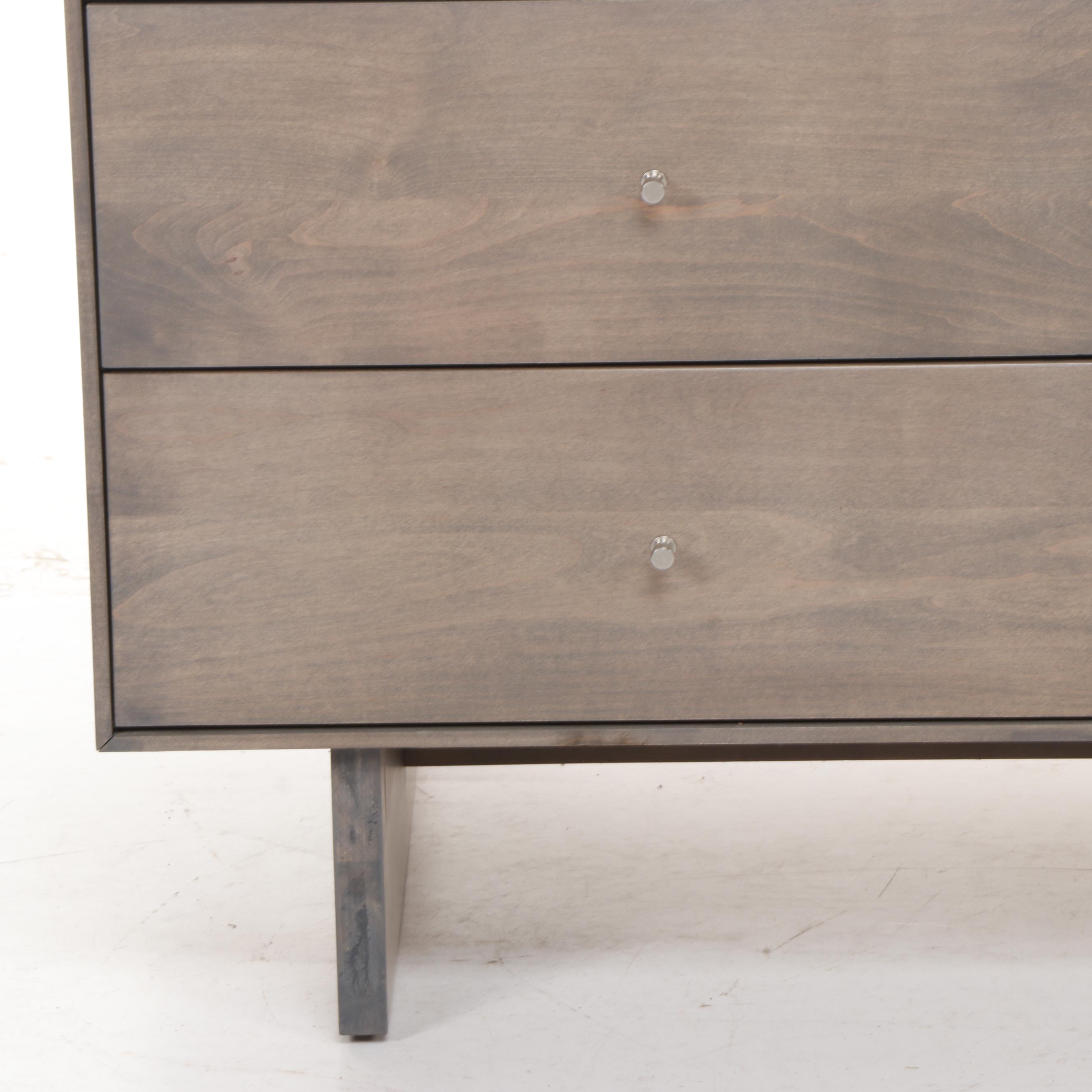 Room and Board "Hudson" Armoire with Wood Base and Shell Finish