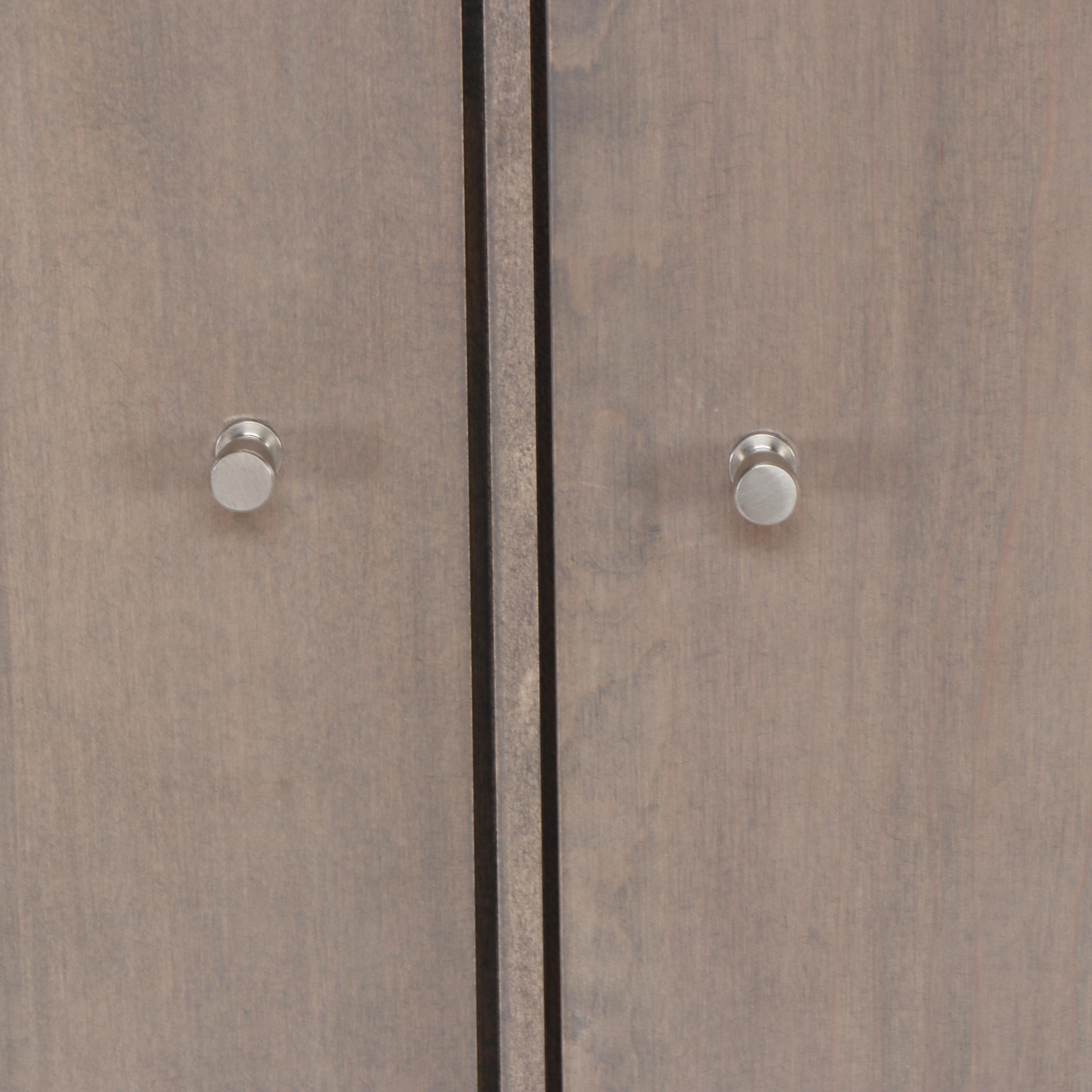 Room and Board "Hudson" Armoire with Wood Base and Shell Finish