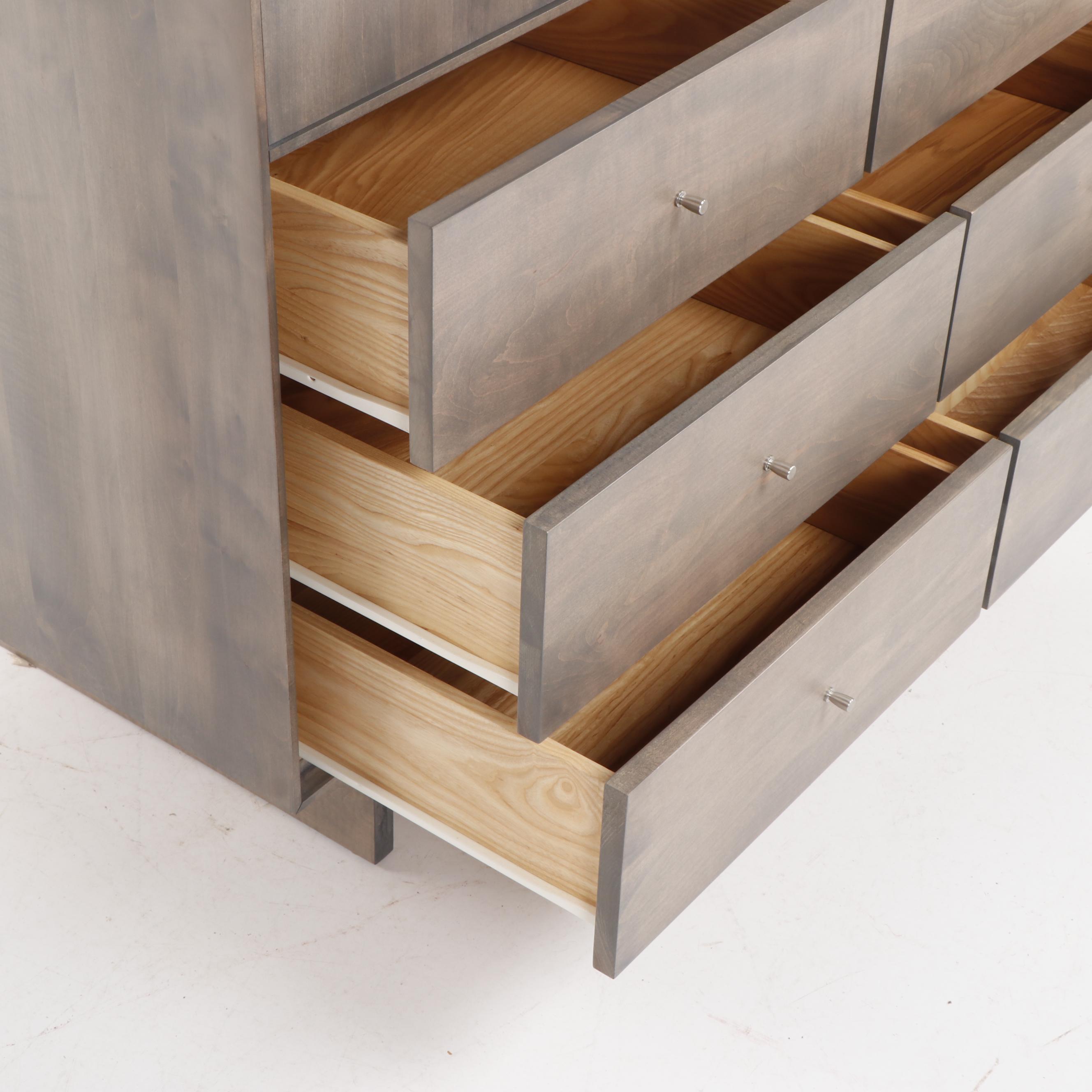 Room and Board "Hudson" Armoire with Wood Base and Shell Finish