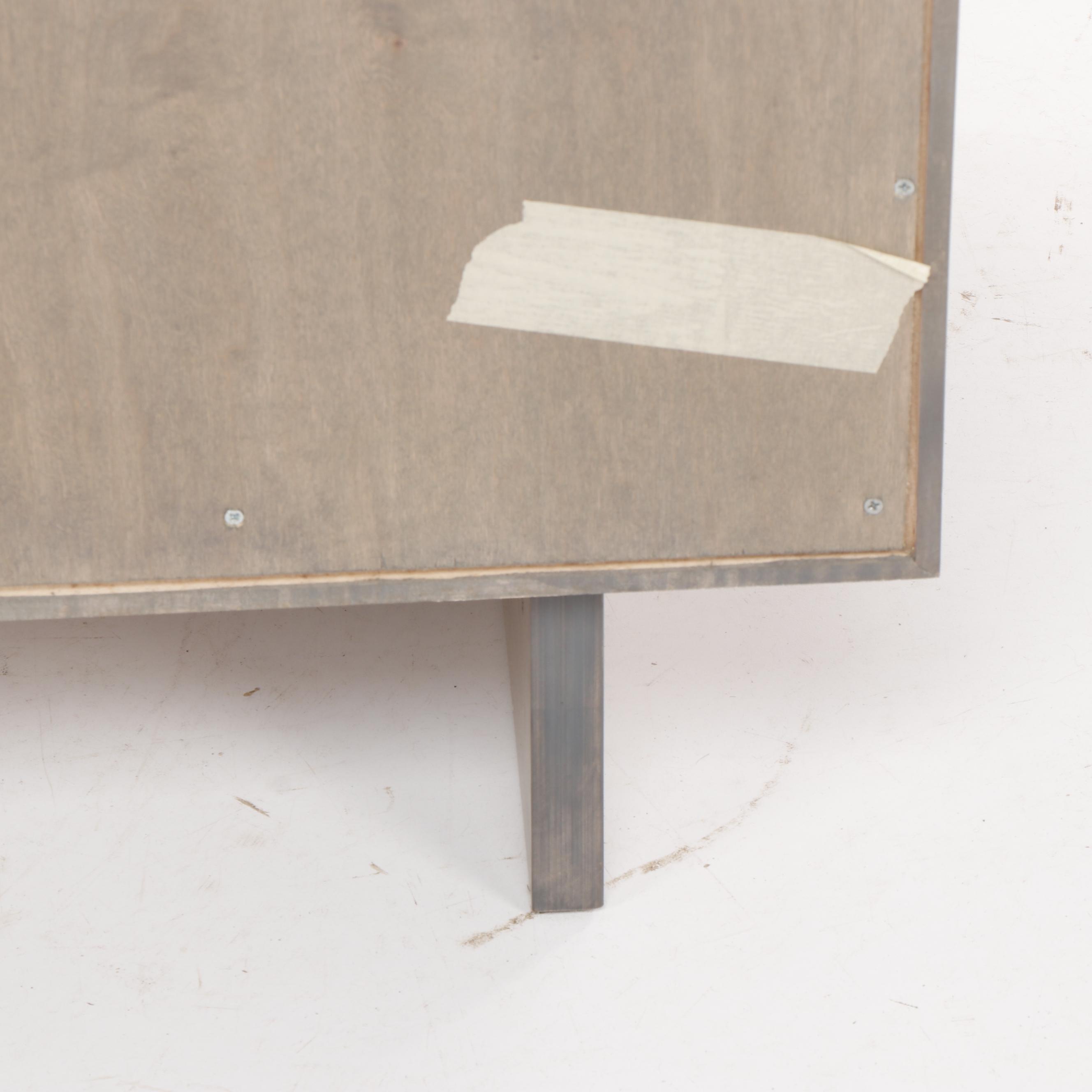 Room and Board "Hudson" Armoire with Wood Base and Shell Finish