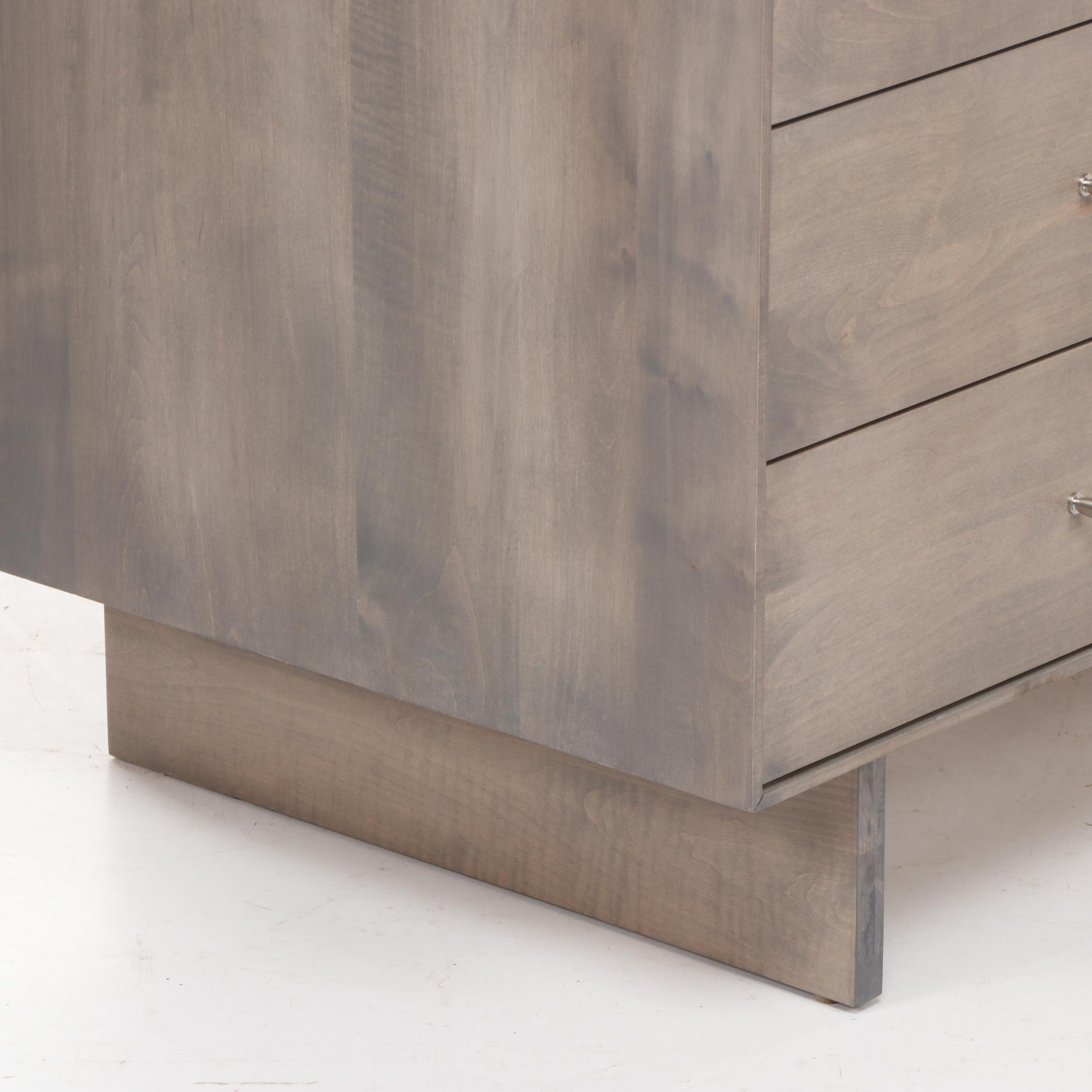 Room and Board "Hudson" Armoire with Wood Base and Shell Finish