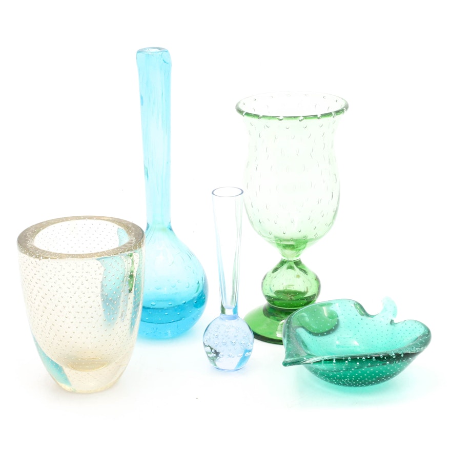 Erickson Controlled Bubble Blown Glassware, Vintage