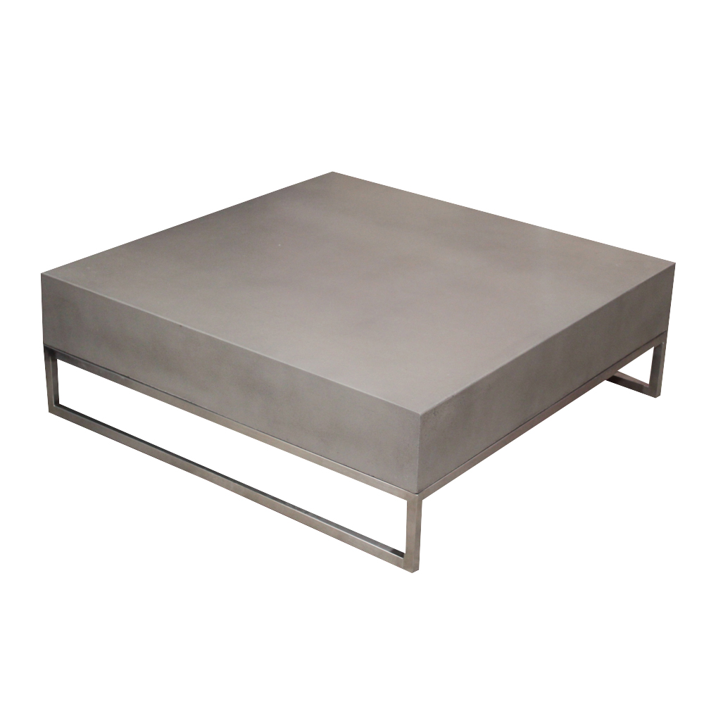 Contemporary Grey-Painted Engineered Wood and Metal Coffee Table