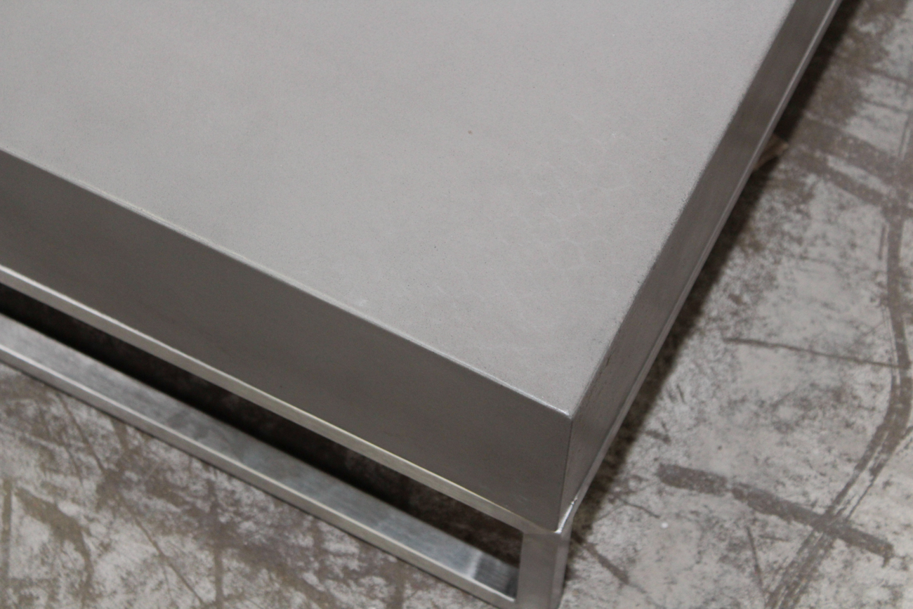 Contemporary Grey-Painted Engineered Wood and Metal Coffee Table