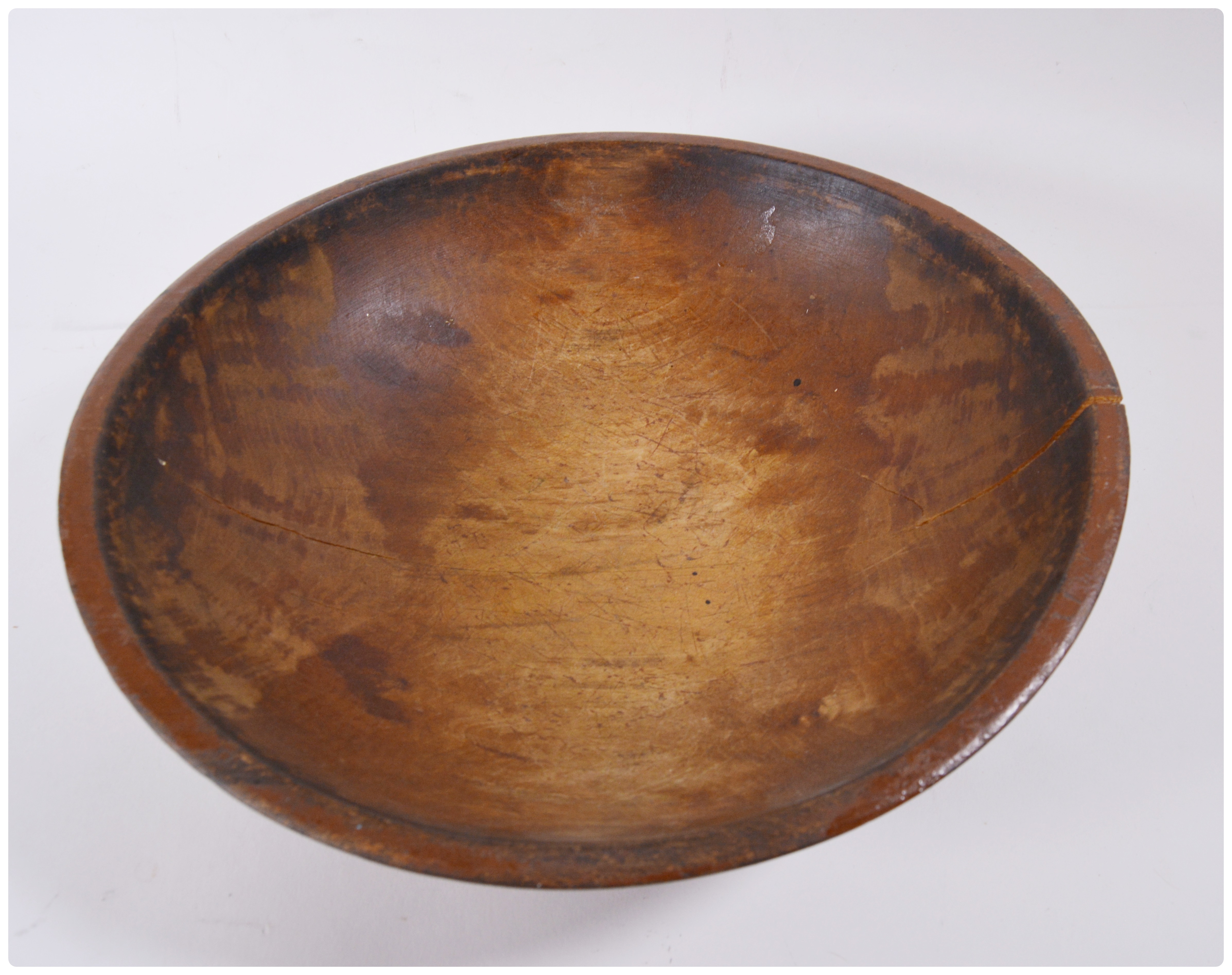 Vintage Round Wood Bowl