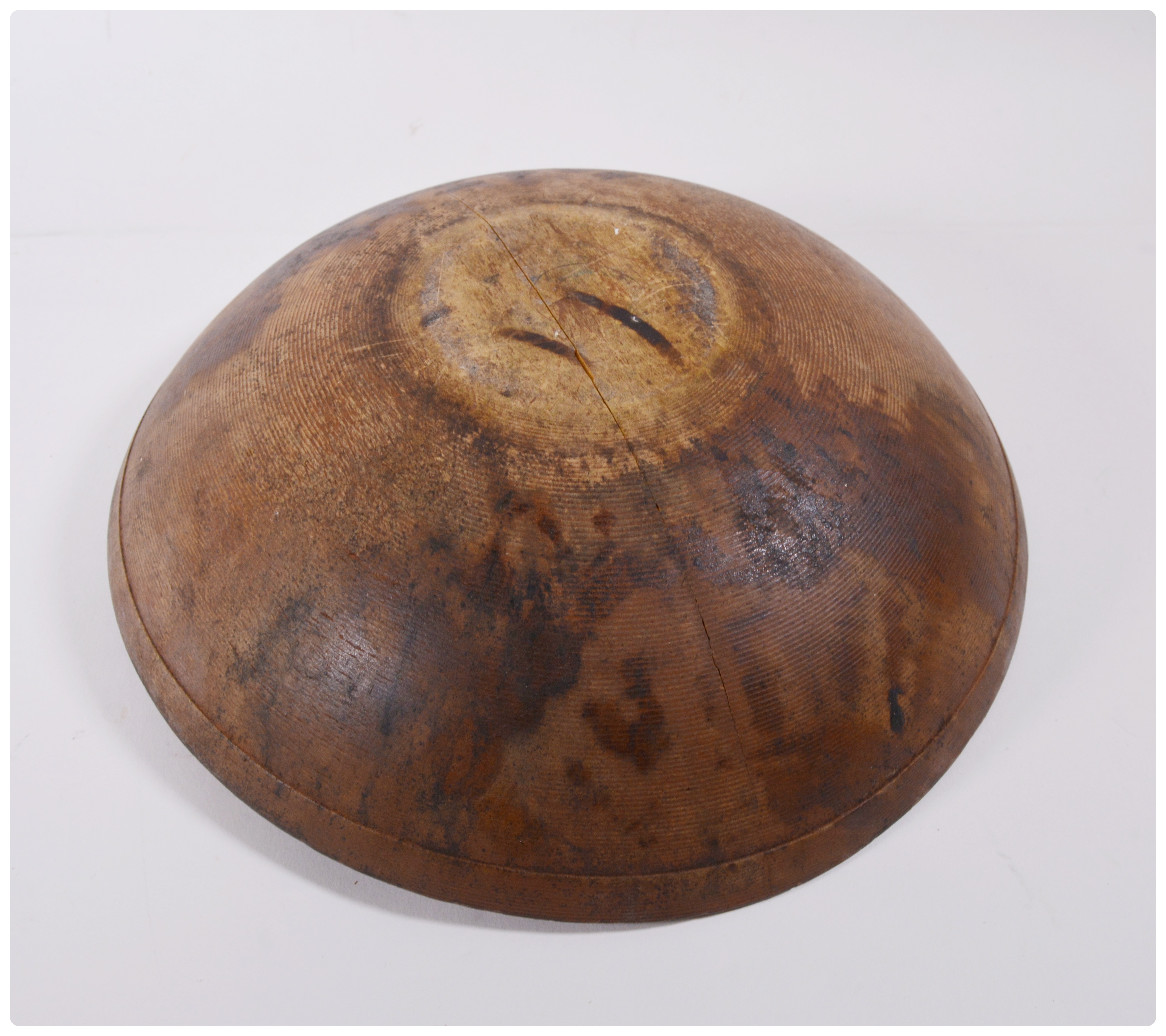 Vintage Round Wood Bowl