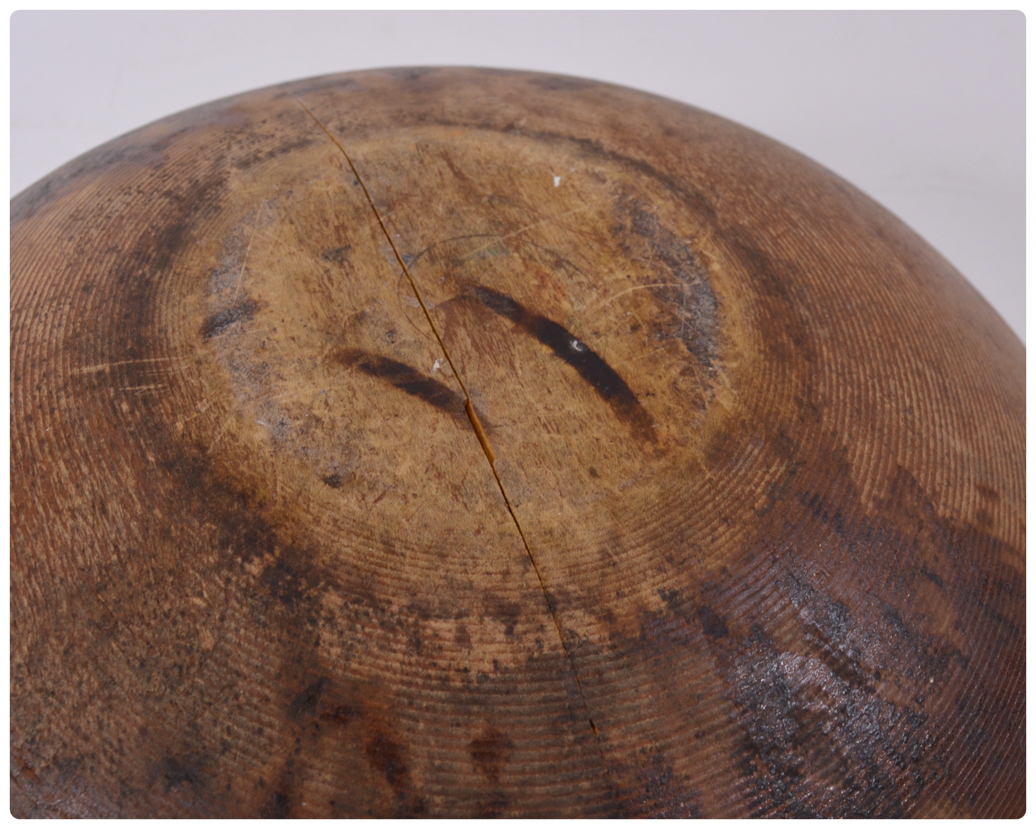Vintage Round Wood Bowl