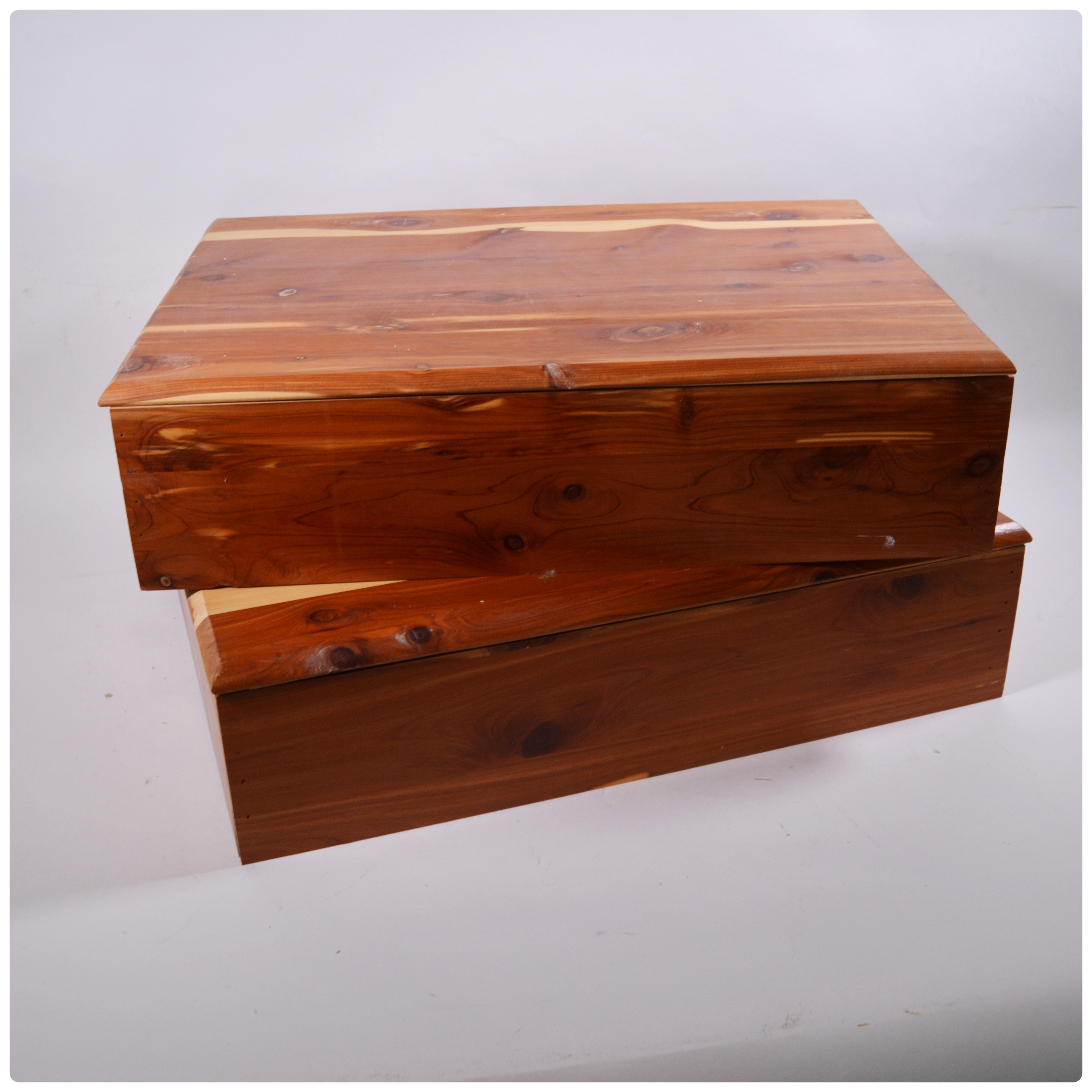 Cedar Storage Boxes, Pair