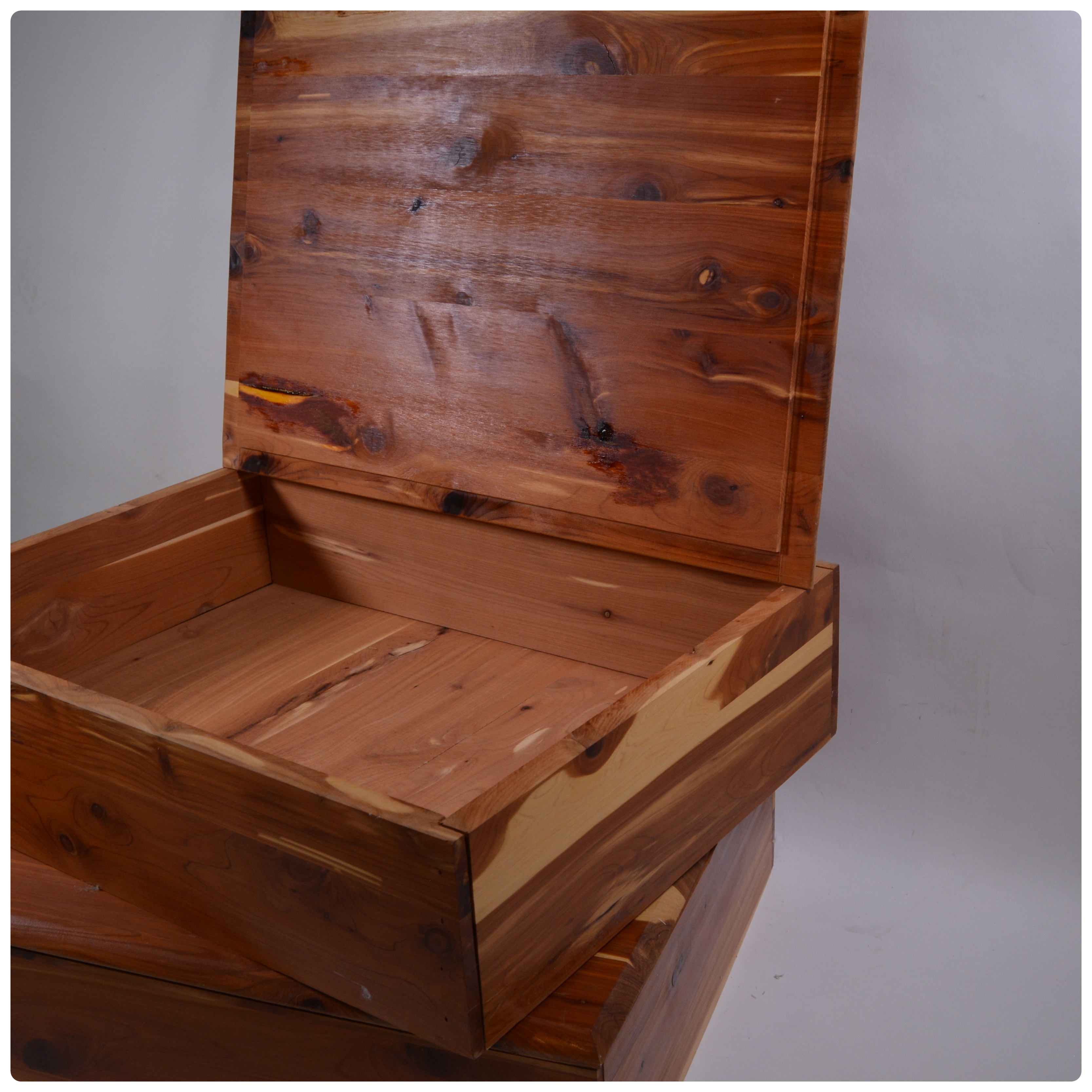 Cedar Storage Boxes, Pair