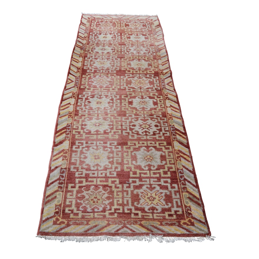 Hand-Knotted Indo-Persian Wool Accent Rug from The Rug Gallery