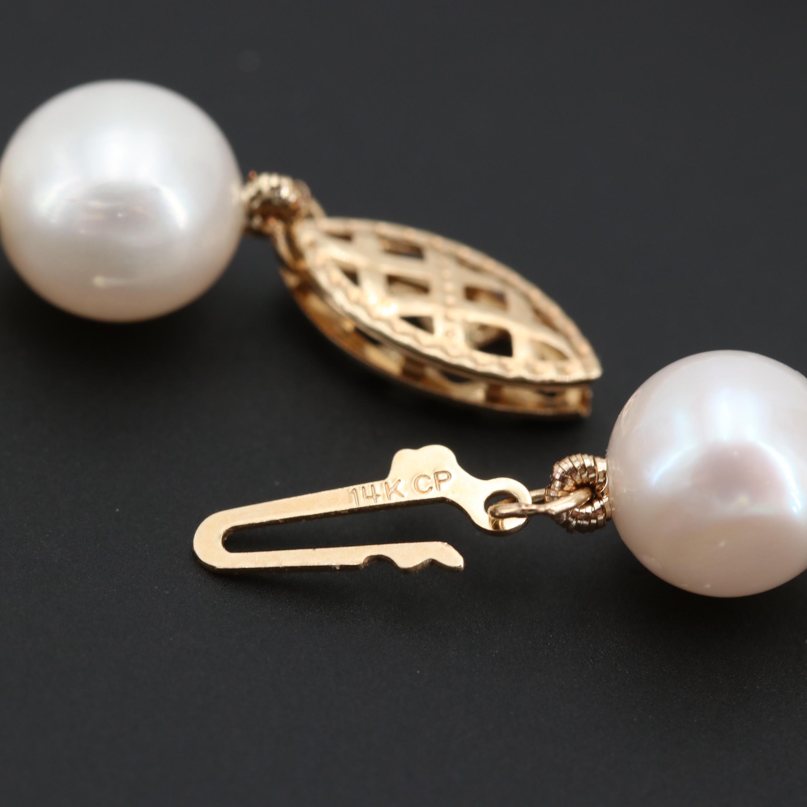 14K Yellow Gold Cultured Pearl Bracelet