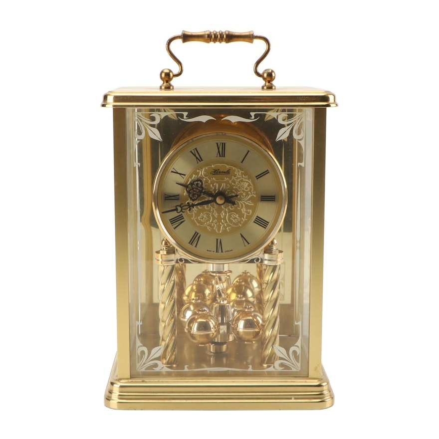 Franz Hermle German Brass Carriage Clock