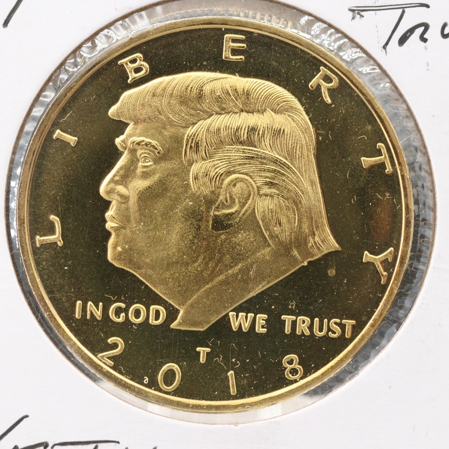 2018 Donald Trump Proof Brass Commemorative Coin