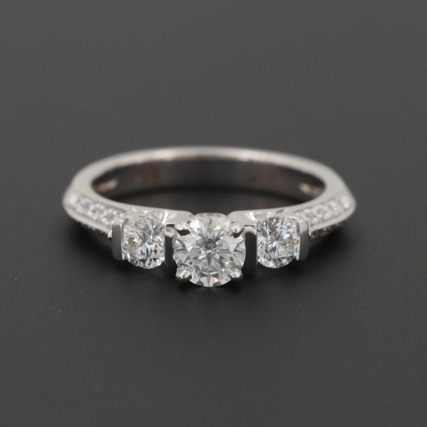 18K White Gold Diamond Ring