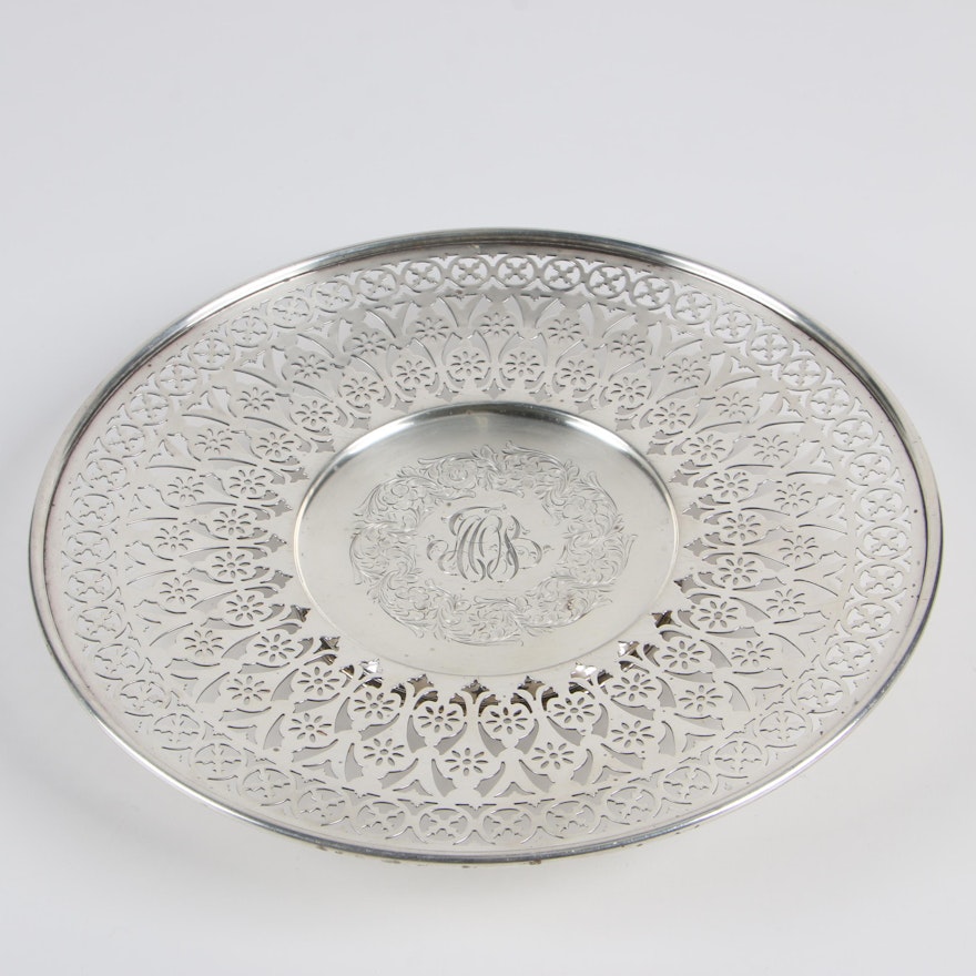 Meriden Britannia Co. Pierced Sterling Silver Bowl, 1895–1930s