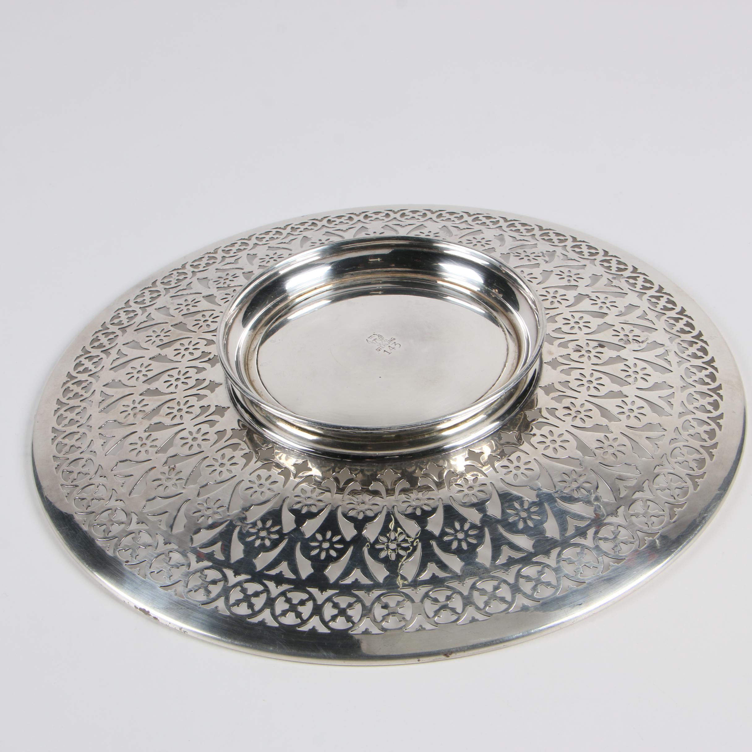 Meriden Britannia Co. Pierced Sterling Silver Bowl, 1895–1930s