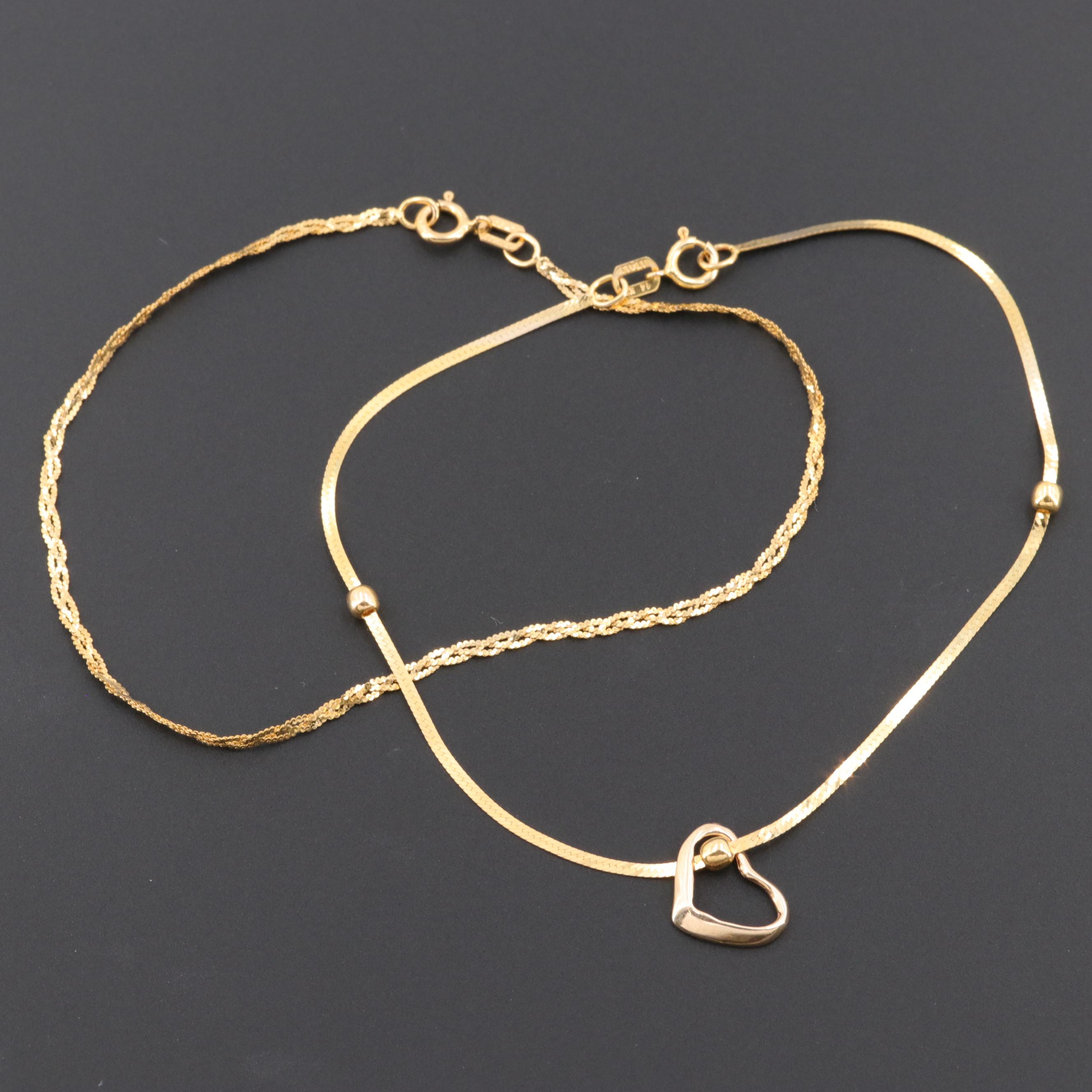 14K Yellow Gold Bracelets