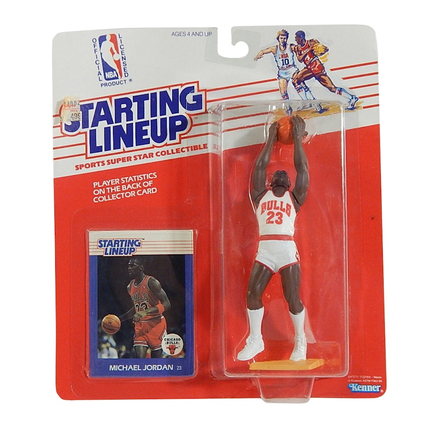1988 Michael Jordan Chicago Bulls Rookie Starting Lineup Action Figure and Card