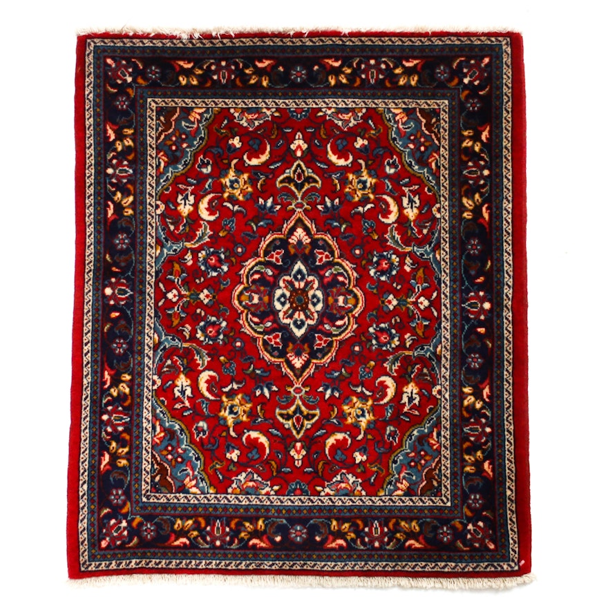 2'3 x 2'10 Hand-Knotted Persian Sarouk Wool Rug