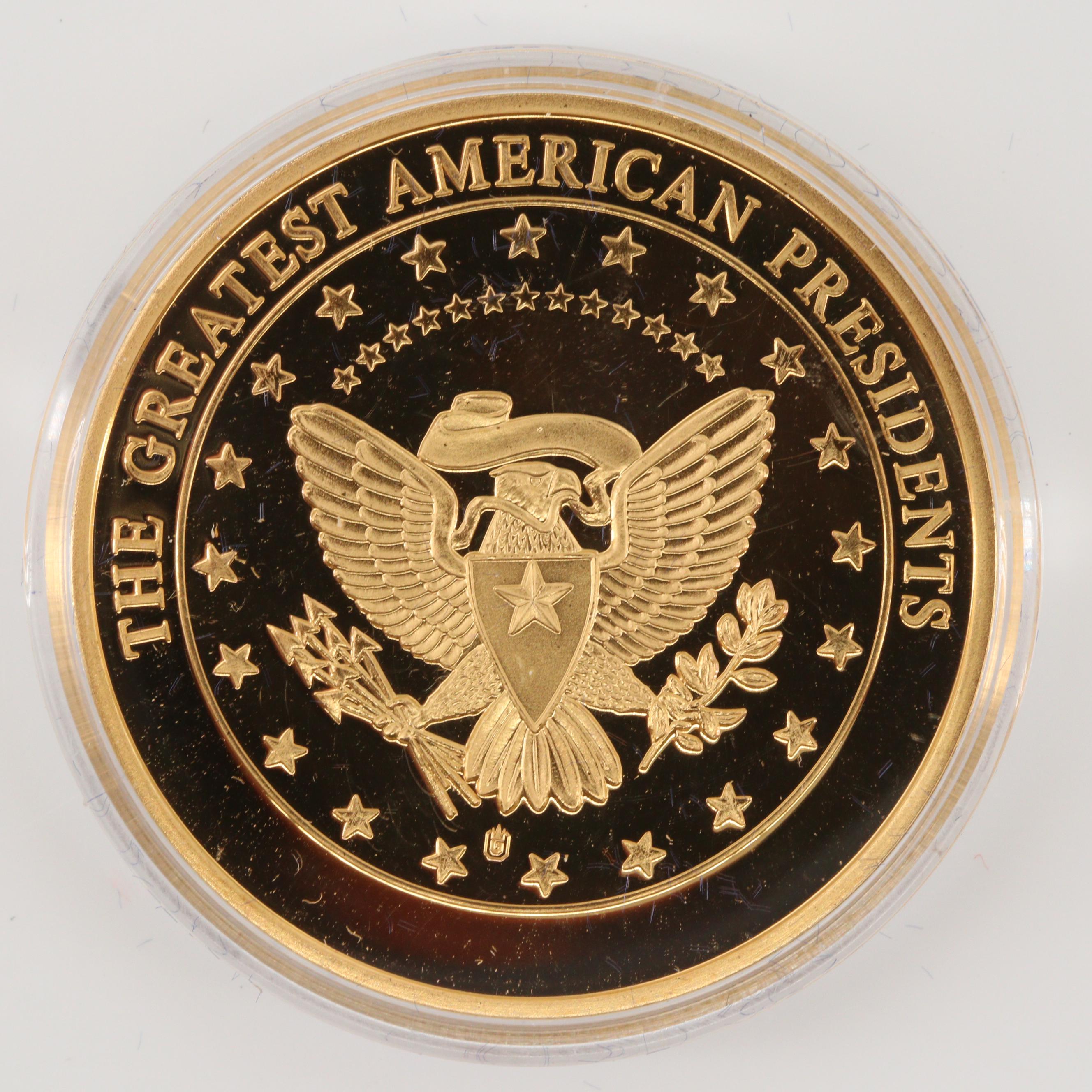 Eighteen American Presidents Gold Plated Medals Series