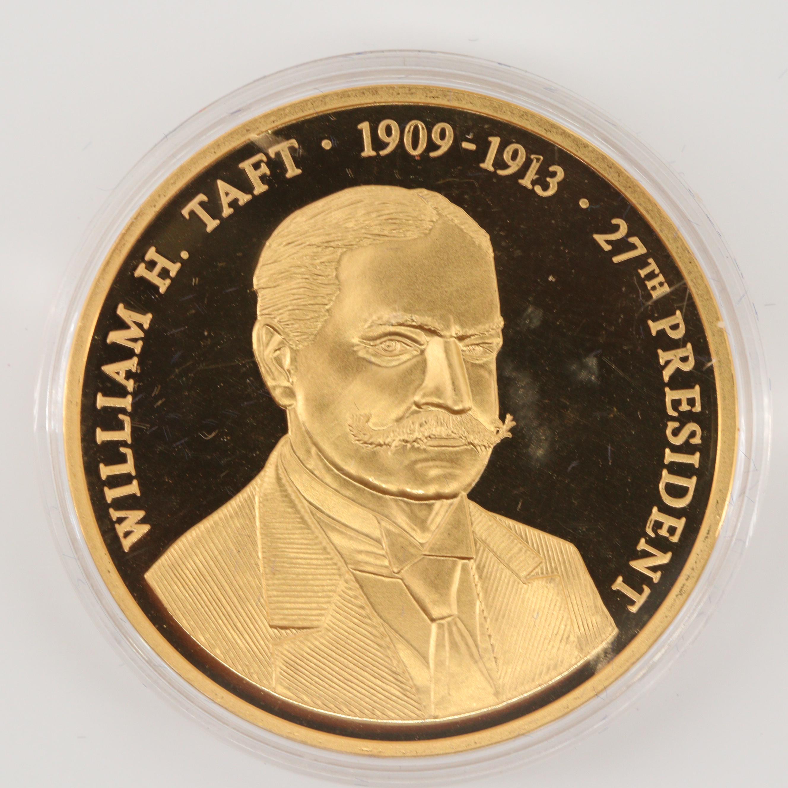 Eighteen American Presidents Gold Plated Medals Series