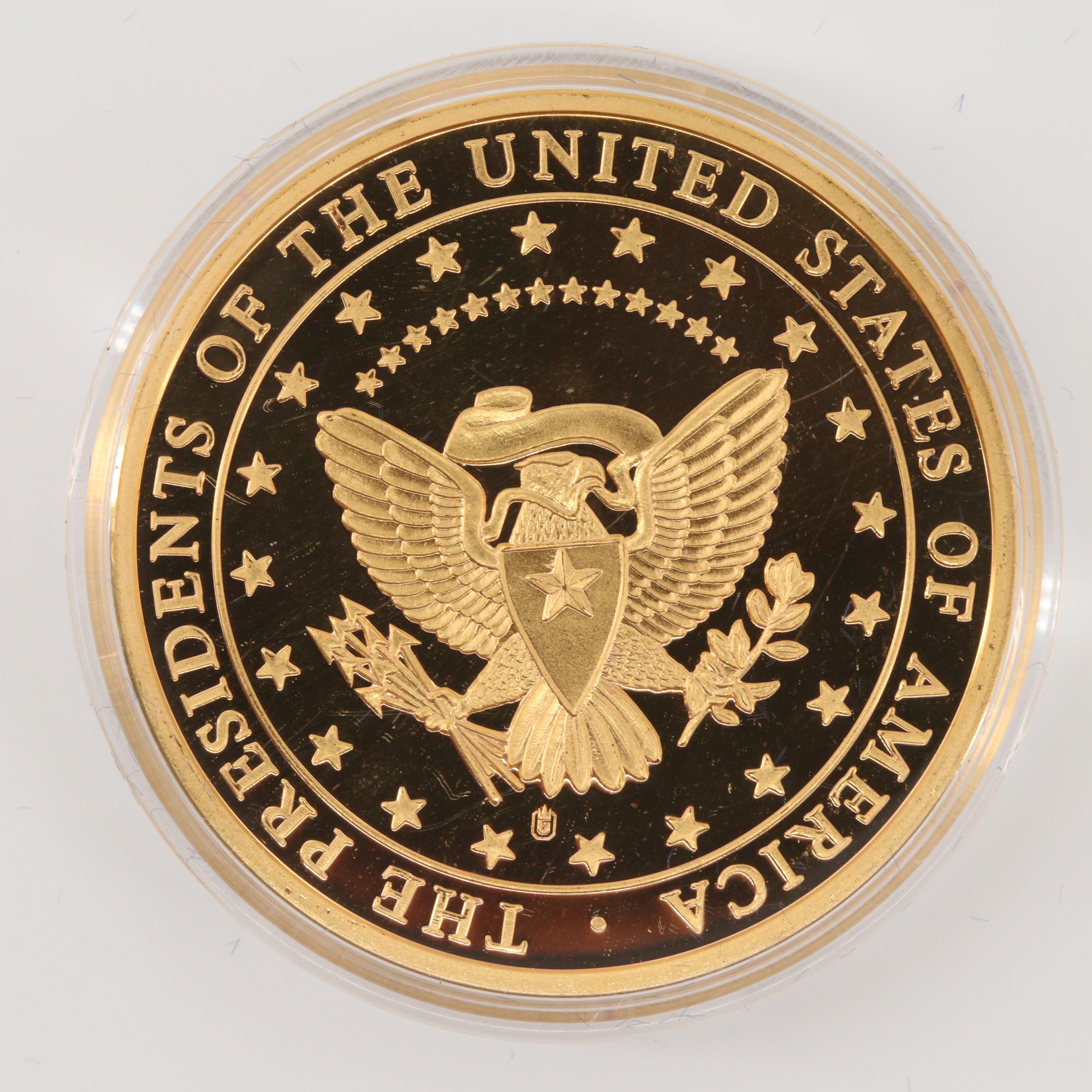 Eighteen American Presidents Gold Plated Medals Series