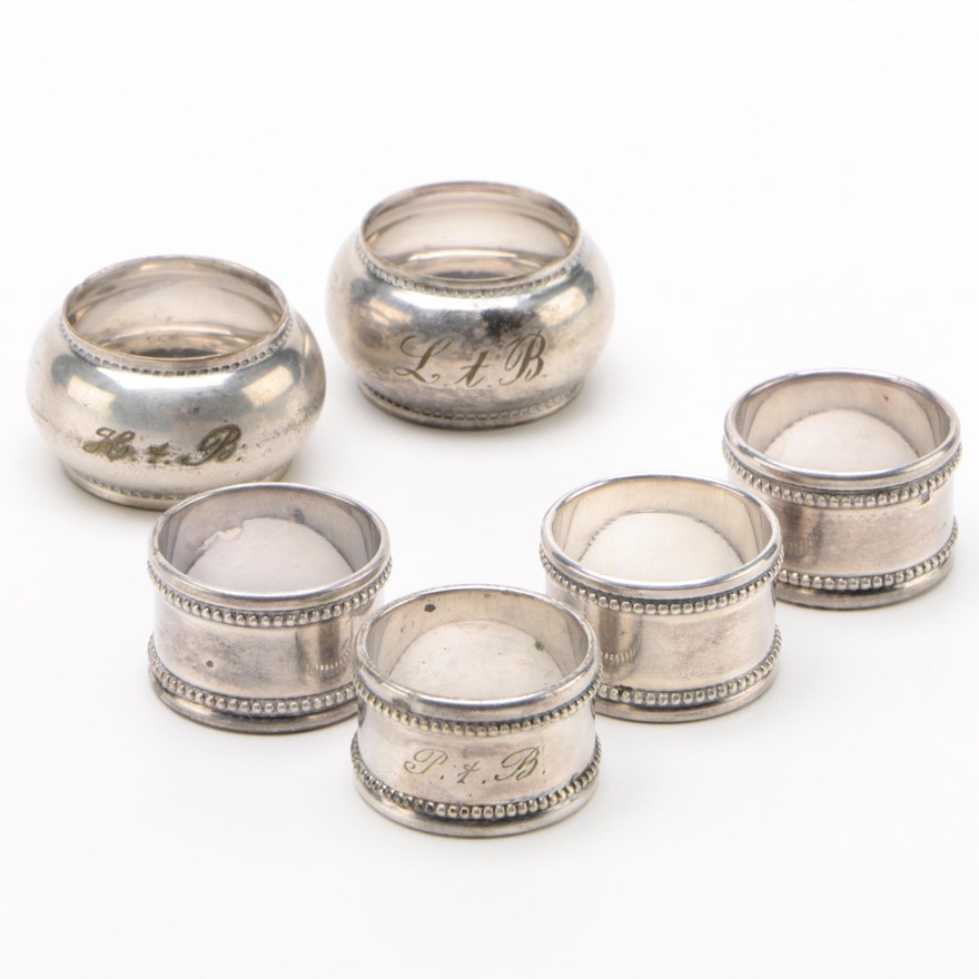 Christofle Silver Plate Napkin Rings with Others