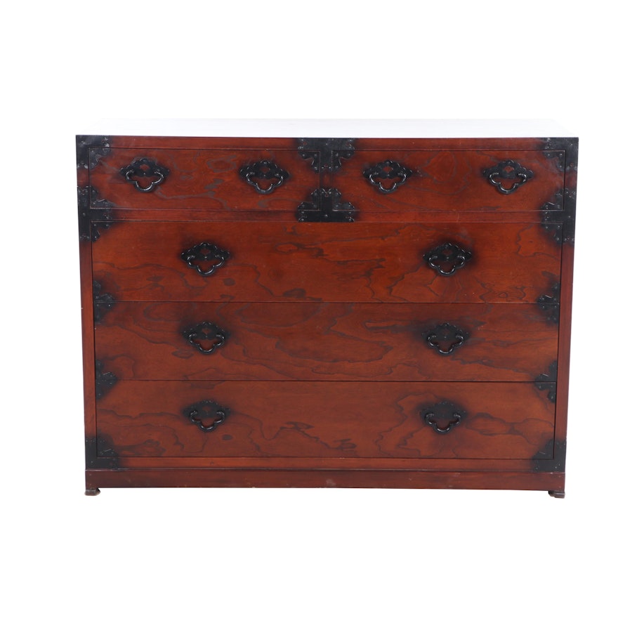 Japanese Wooden Tansu Chest of Drawers, 20th Century