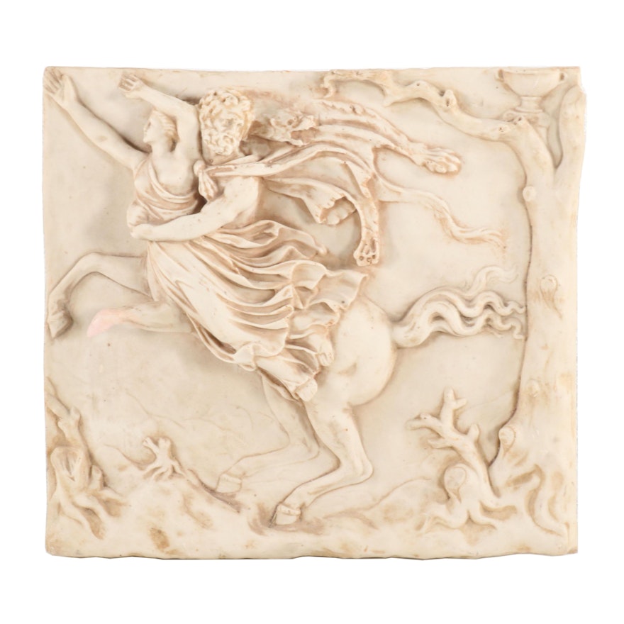 Hellenistic Style Composite Bas Relief of a Centaur Capturing a Woman