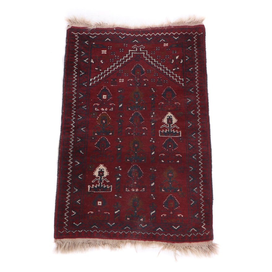 Hand-Knotted Turkmen Ersari Wool Rug