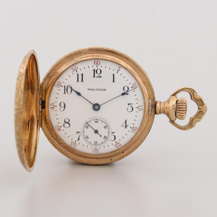 Antique Waltham 14K Yellow Gold Pocket Watch