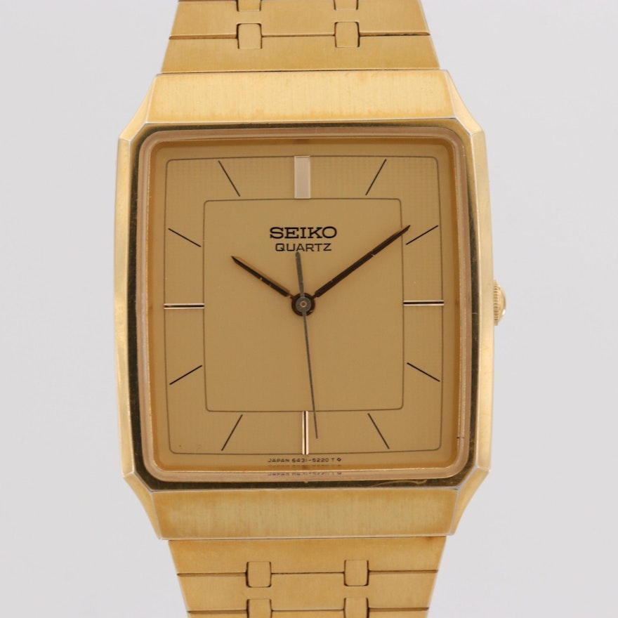 Seiko Gold Tone Quartz Wristwatch
