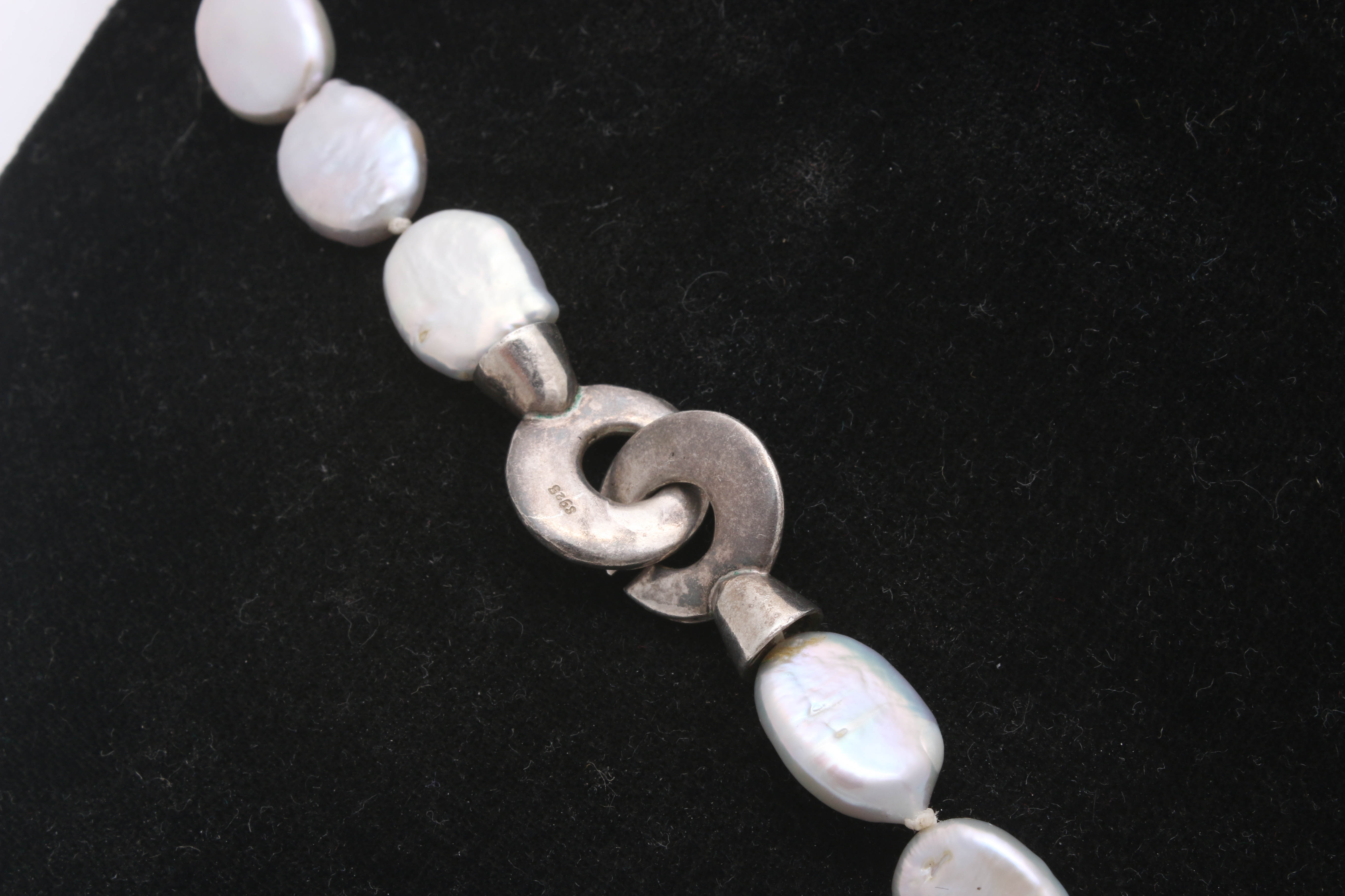 Suj Designs Sterling Silver Freshwater Pearl Necklace and Earrings