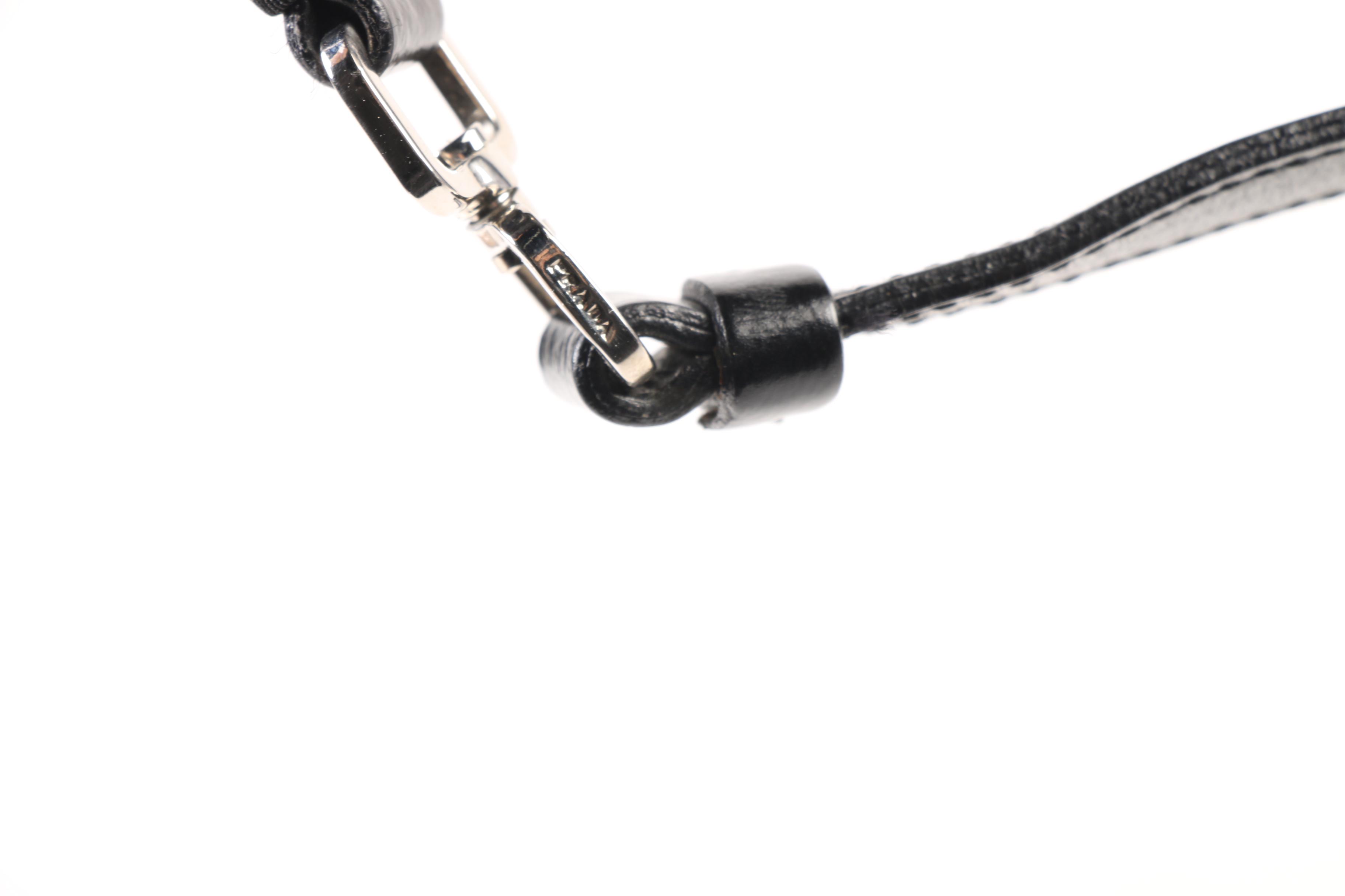 Prada Black Nylon and Leather Demi Sac Bag